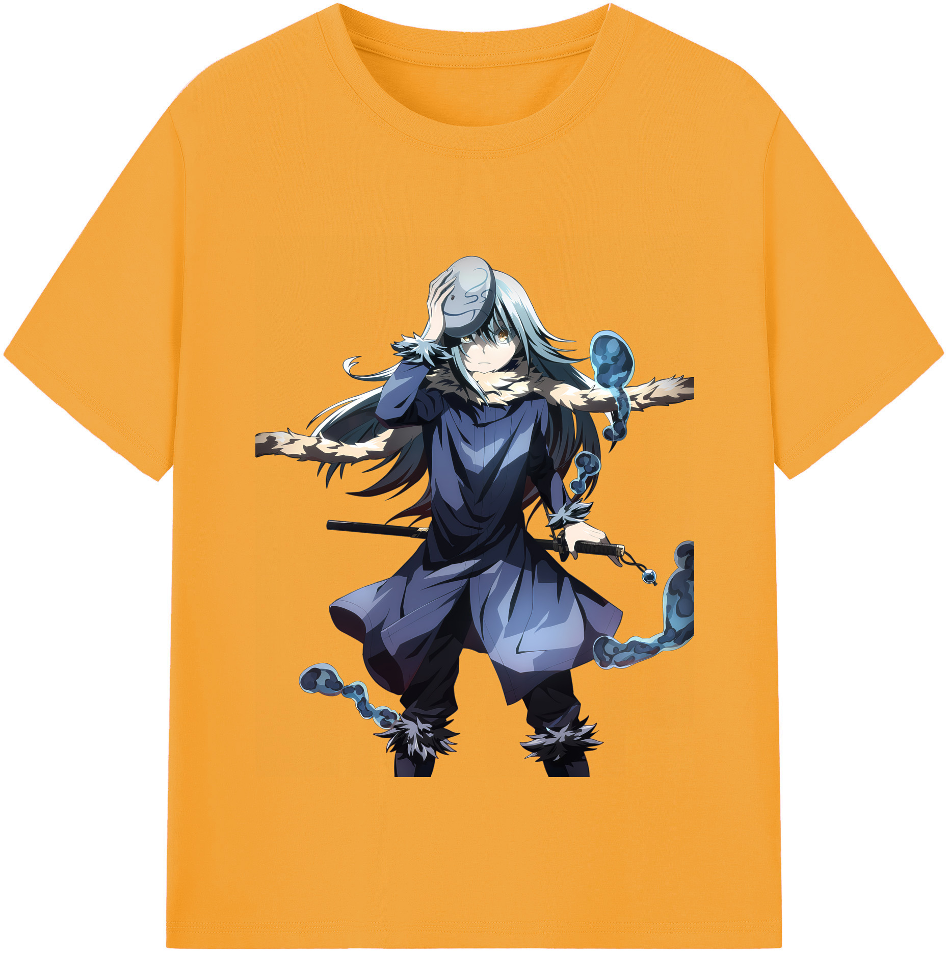 （画像用） 転スラ Regarding Reincarnated to Slime レディースカジュアルプリントTシャツ（綿100％）