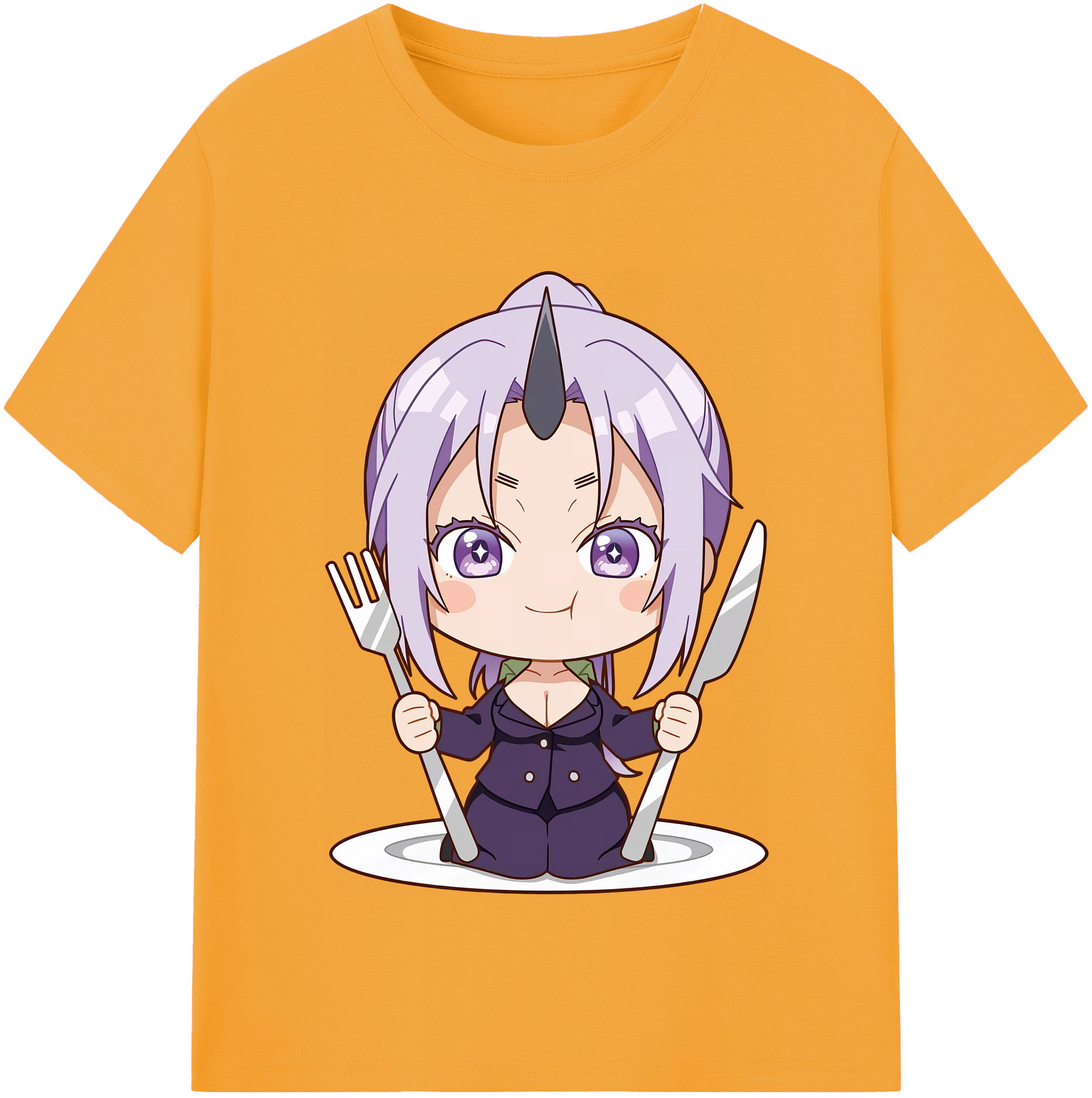 （画像用） 転スラ Regarding Reincarnated to Slime レディースカジュアルプリントTシャツ（綿100％）