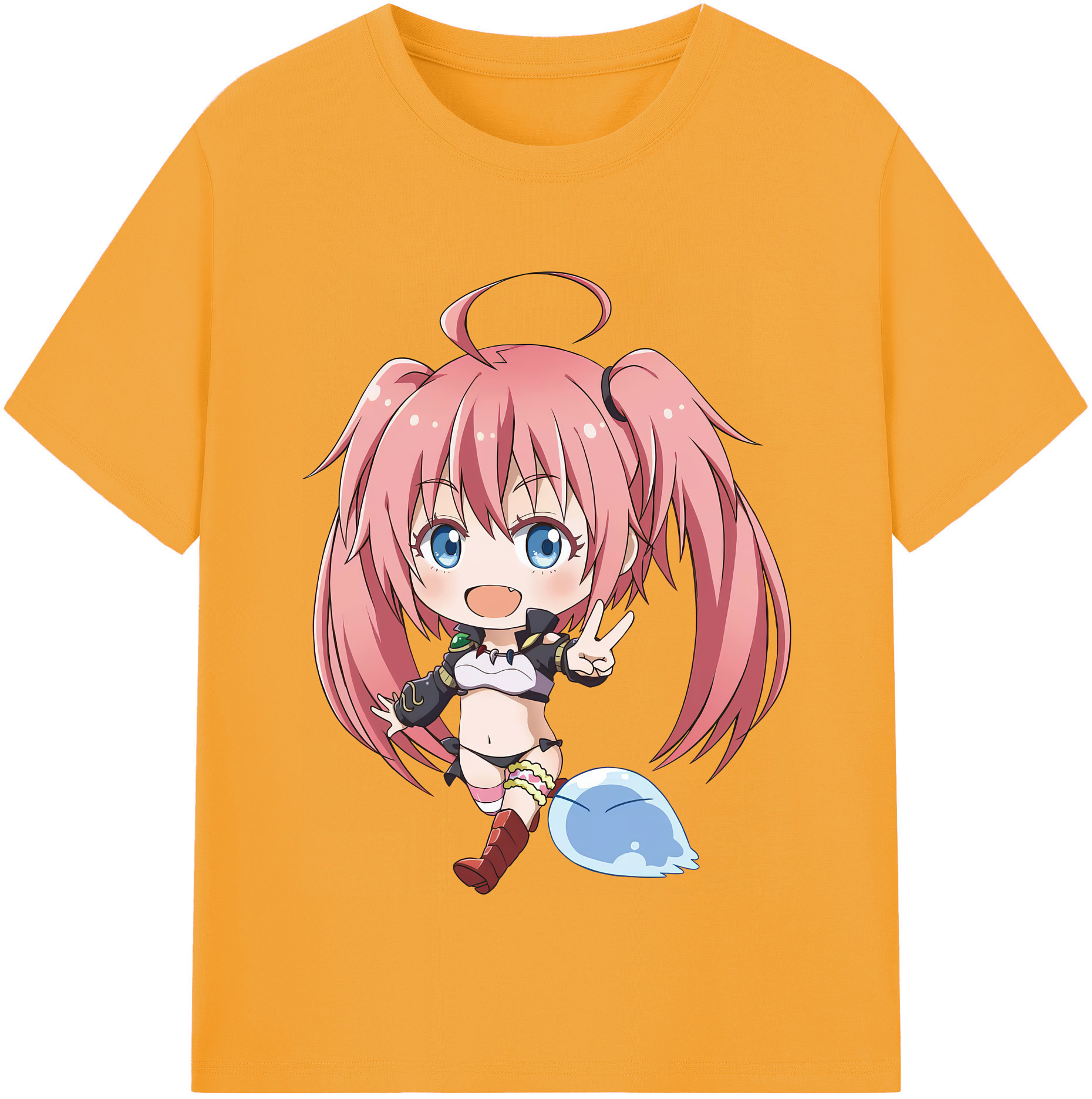 （画像用） 転スラ Regarding Reincarnated to Slime レディースカジュアルプリントTシャツ（綿100％）
