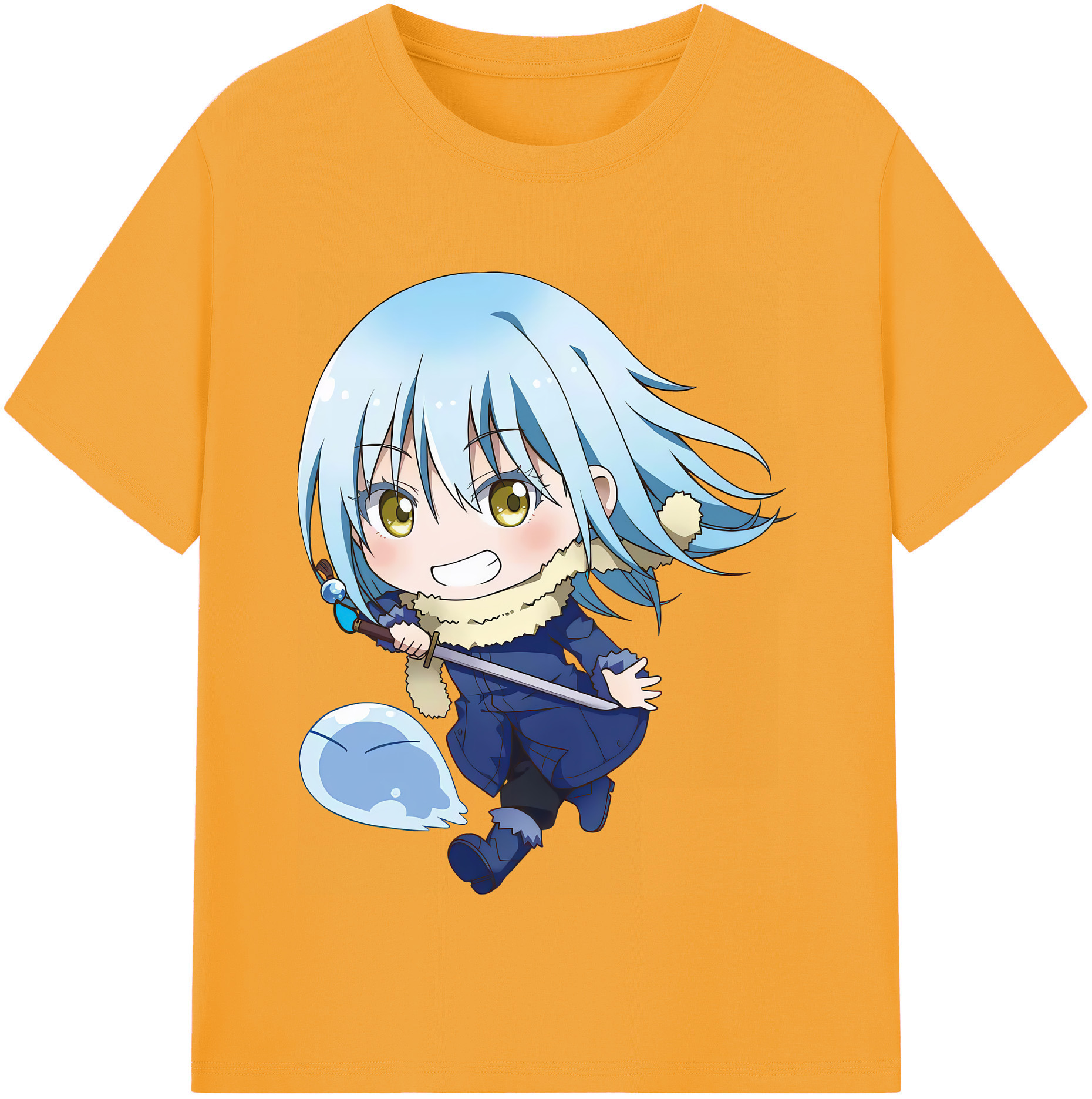 （画像用） 転スラ Regarding Reincarnated to Slime レディースカジュアルプリントTシャツ（綿100％）