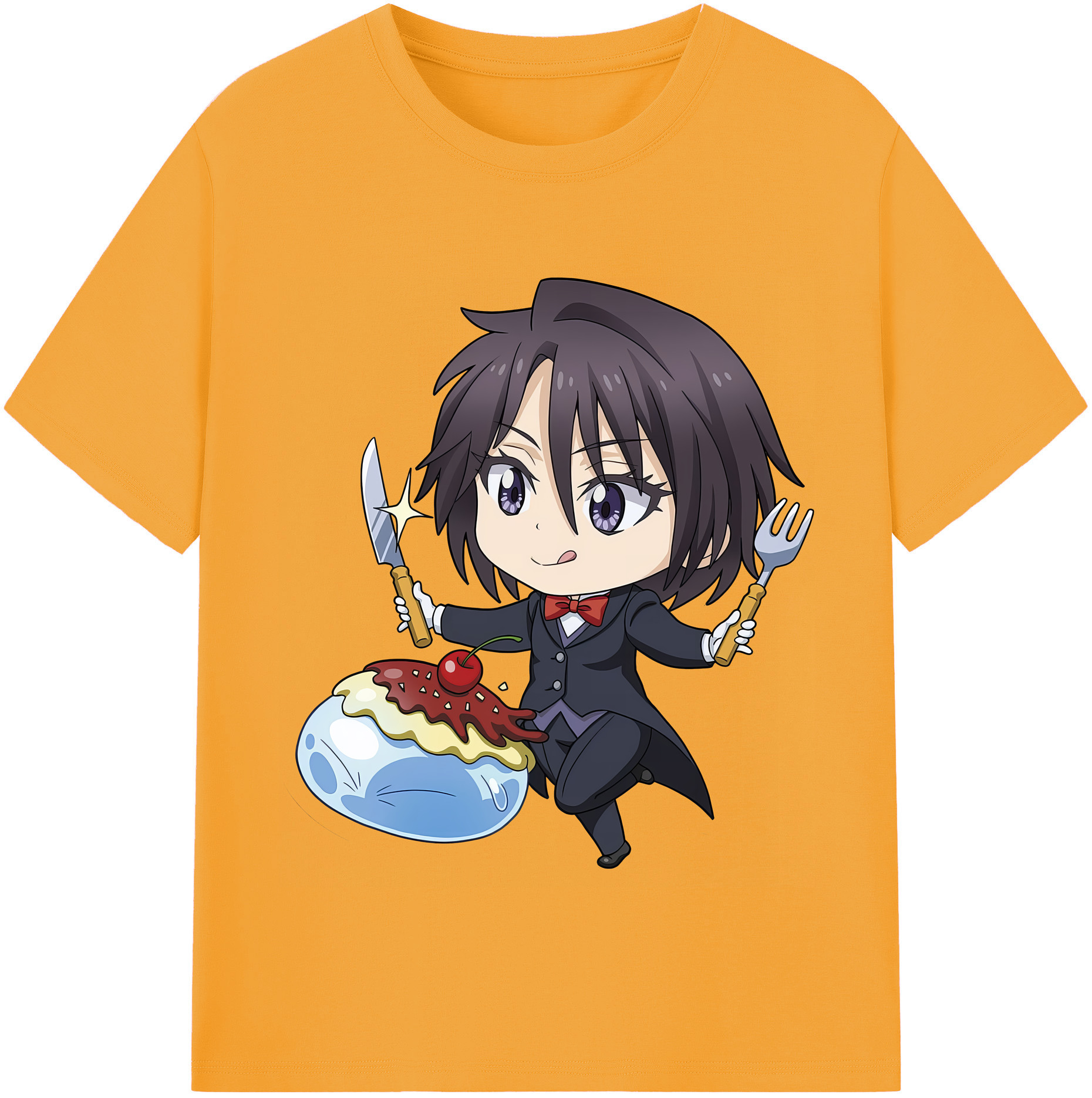 （画像用） 転スラ Regarding Reincarnated to Slime レディースカジュアルプリントTシャツ（綿100％）