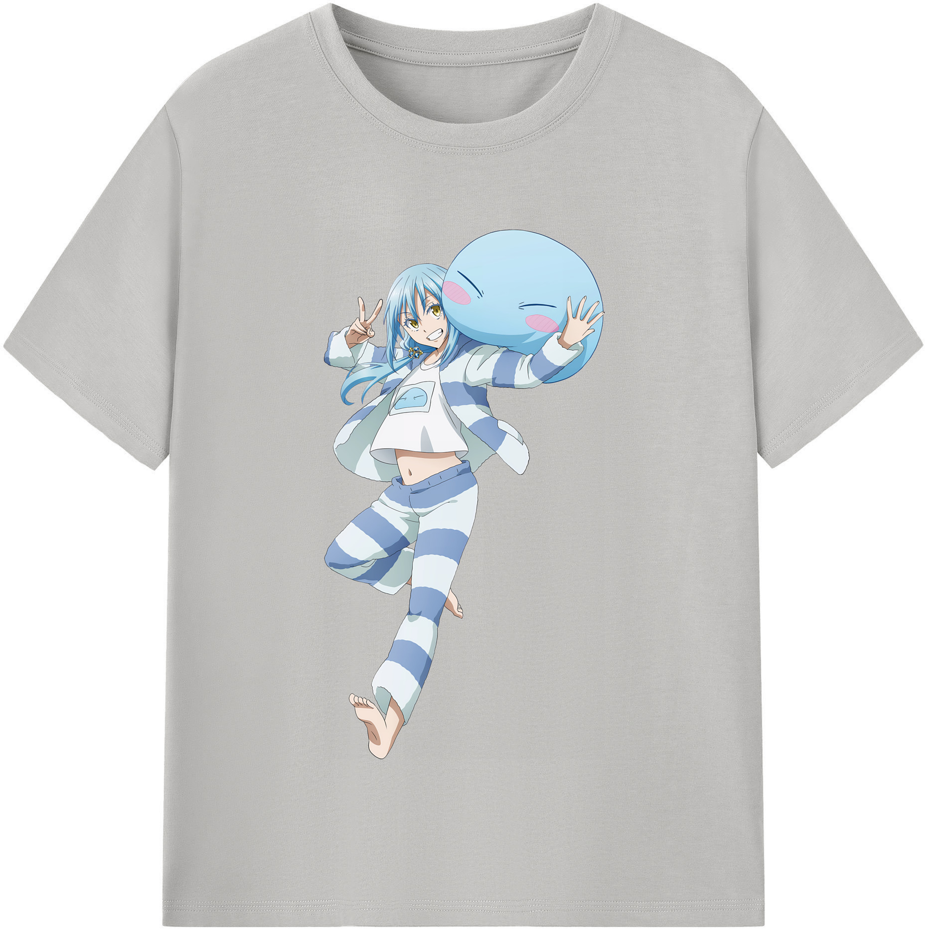 （画像用） 転スラ Regarding Reincarnated to Slime レディースカジュアルプリントTシャツ（綿100％）