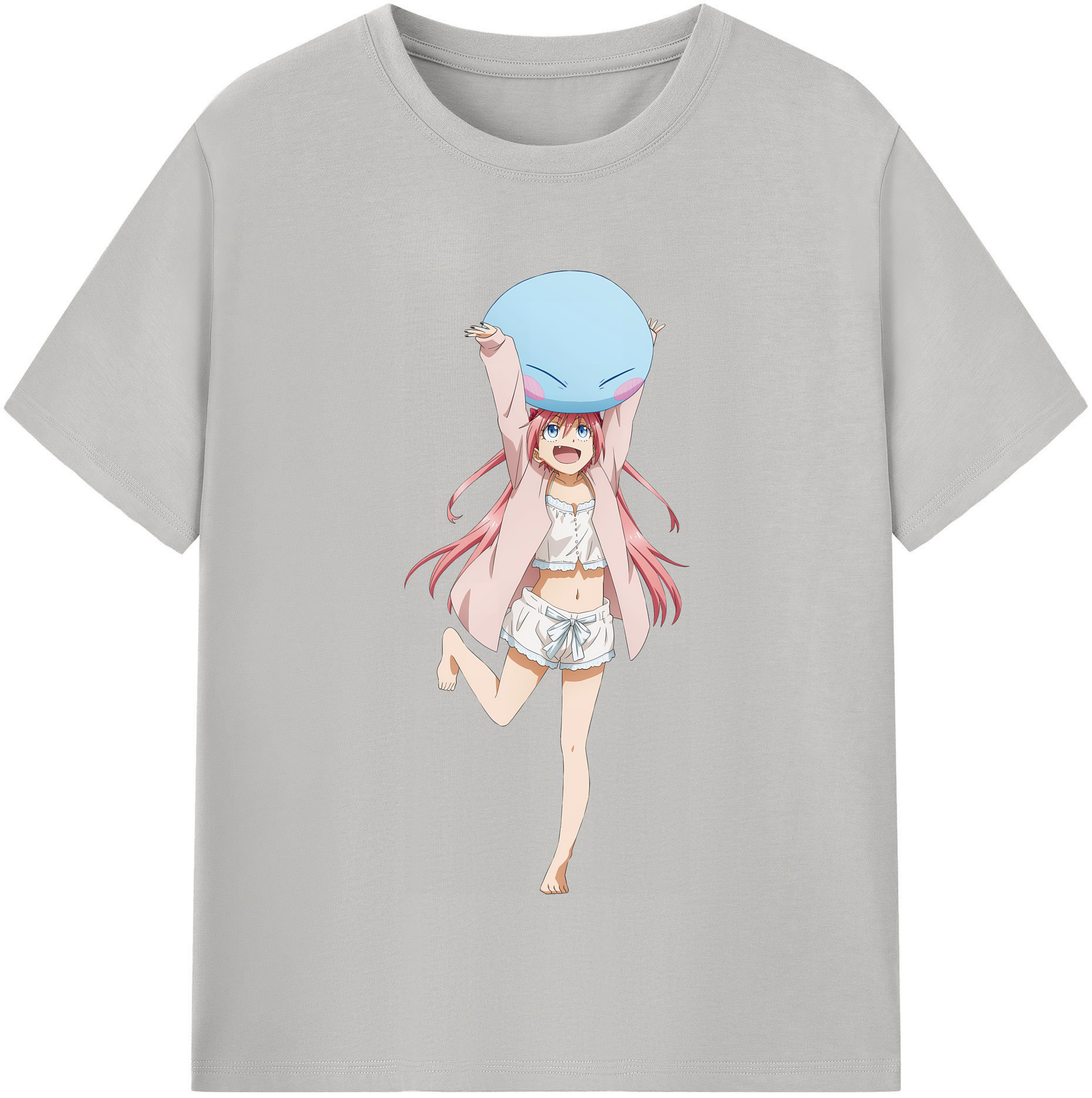 （画像用） 転スラ Regarding Reincarnated to Slime レディースカジュアルプリントTシャツ（綿100％）