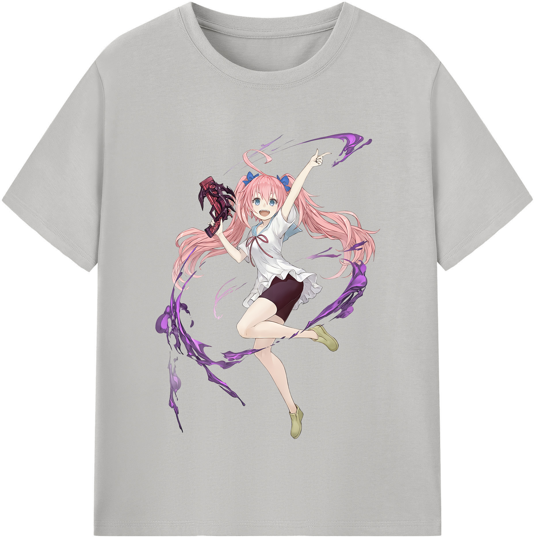 （画像用） 転スラ Regarding Reincarnated to Slime レディースカジュアルプリントTシャツ（綿100％）