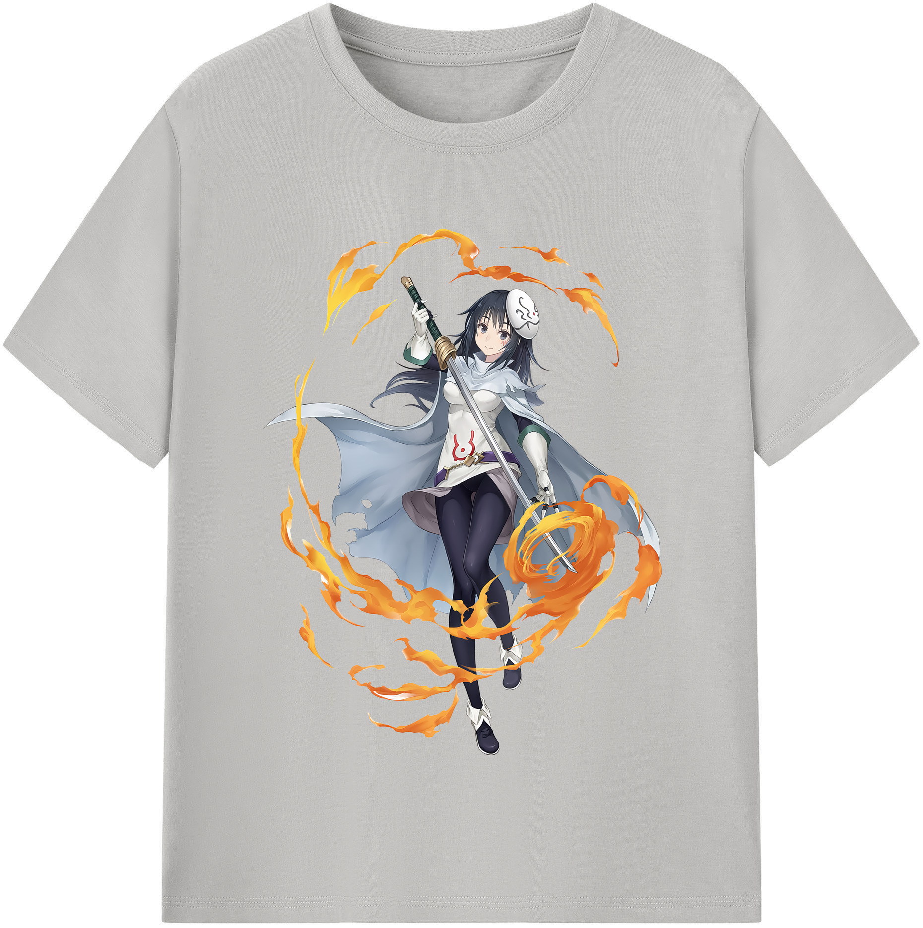 （画像用） 転スラ Regarding Reincarnated to Slime レディースカジュアルプリントTシャツ（綿100％）