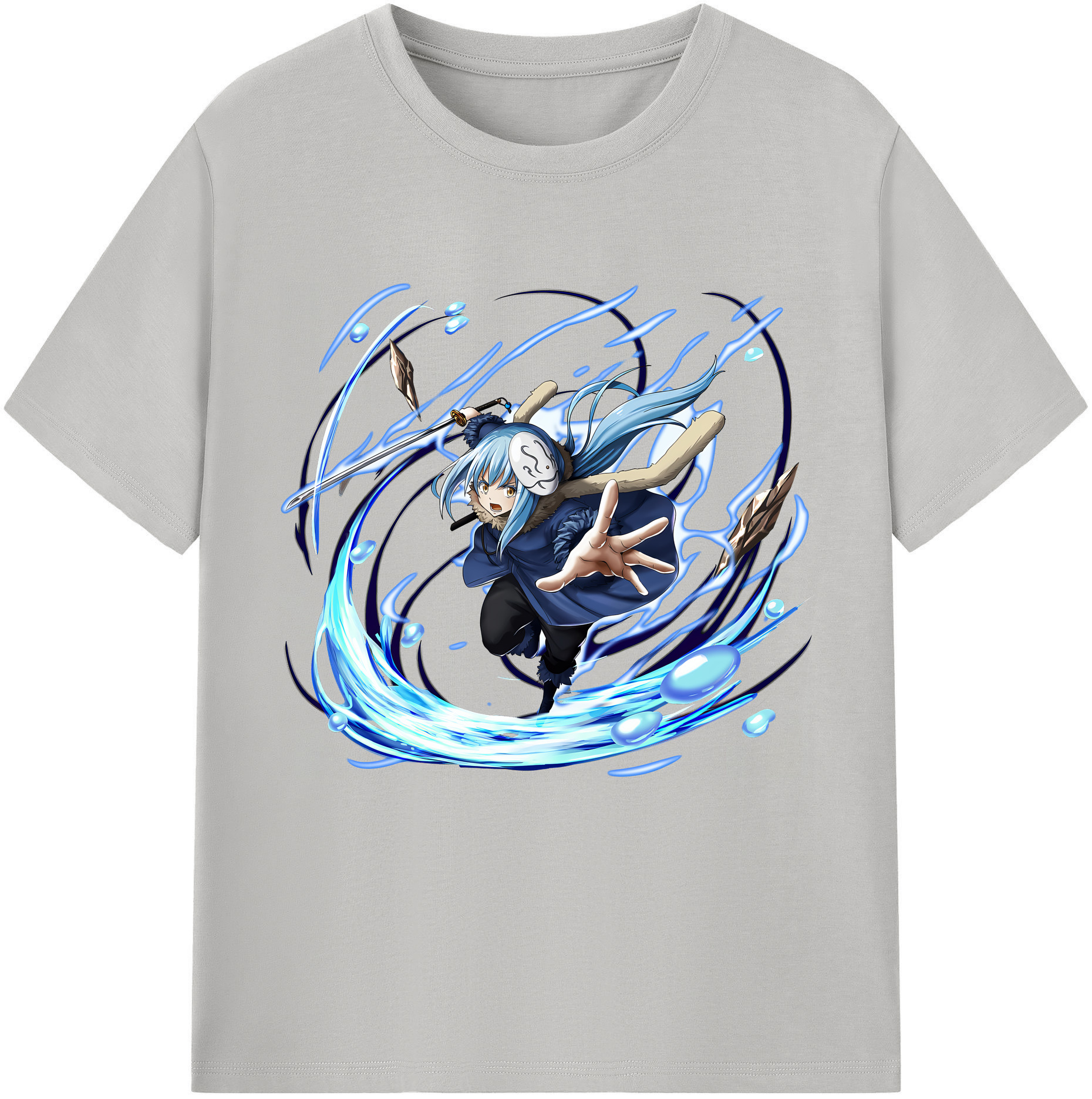 （画像用） 転スラ Regarding Reincarnated to Slime レディースカジュアルプリントTシャツ（綿100％）