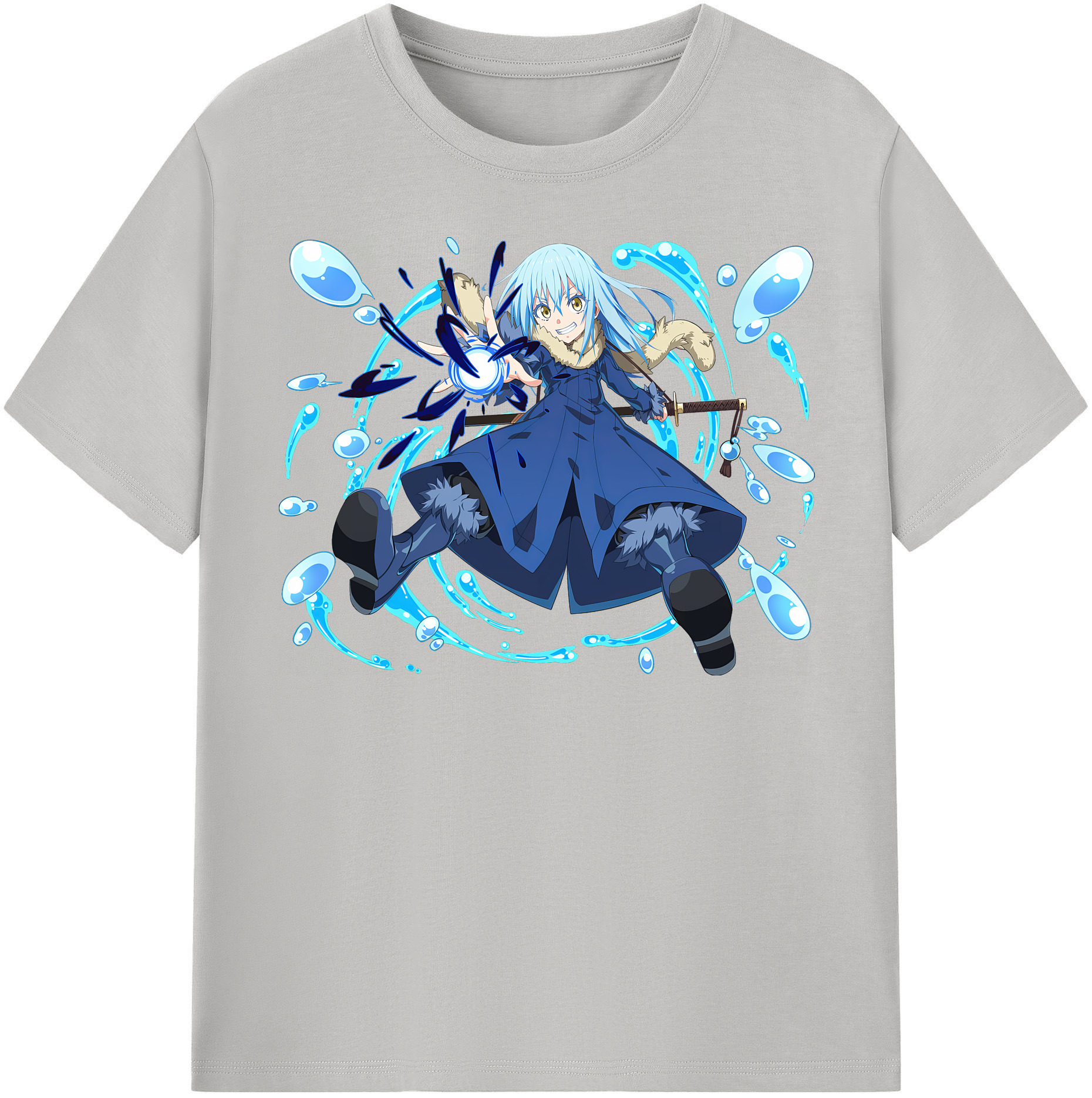 （画像用） 転スラ Regarding Reincarnated to Slime レディースカジュアルプリントTシャツ（綿100％）