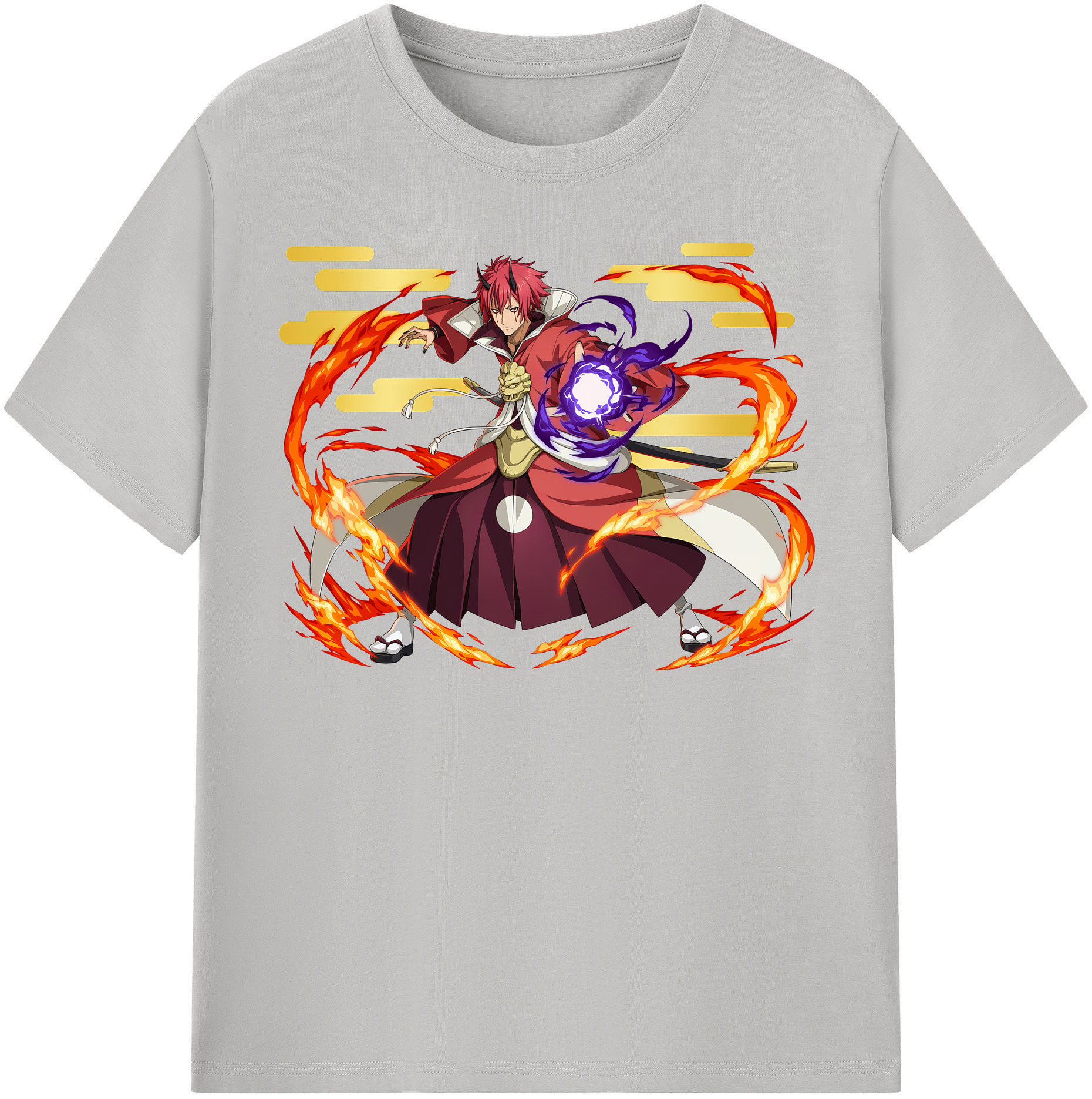 （画像用） 転スラ Regarding Reincarnated to Slime レディースカジュアルプリントTシャツ（綿100％）