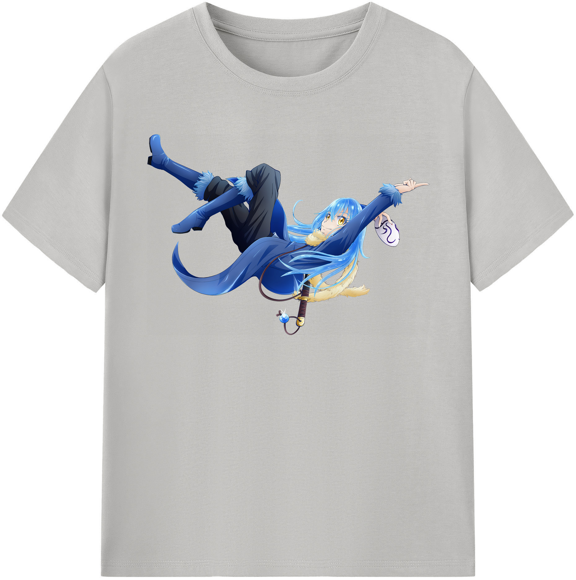 （画像用） 転スラ Regarding Reincarnated to Slime レディースカジュアルプリントTシャツ（綿100％）