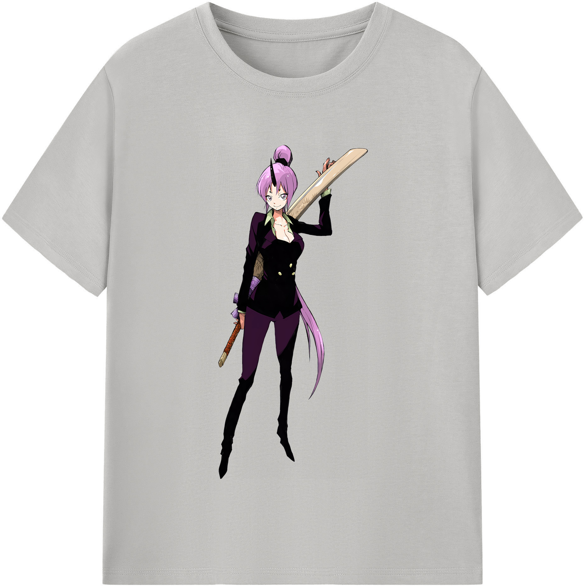（画像用） 転スラ Regarding Reincarnated to Slime レディースカジュアルプリントTシャツ（綿100％）