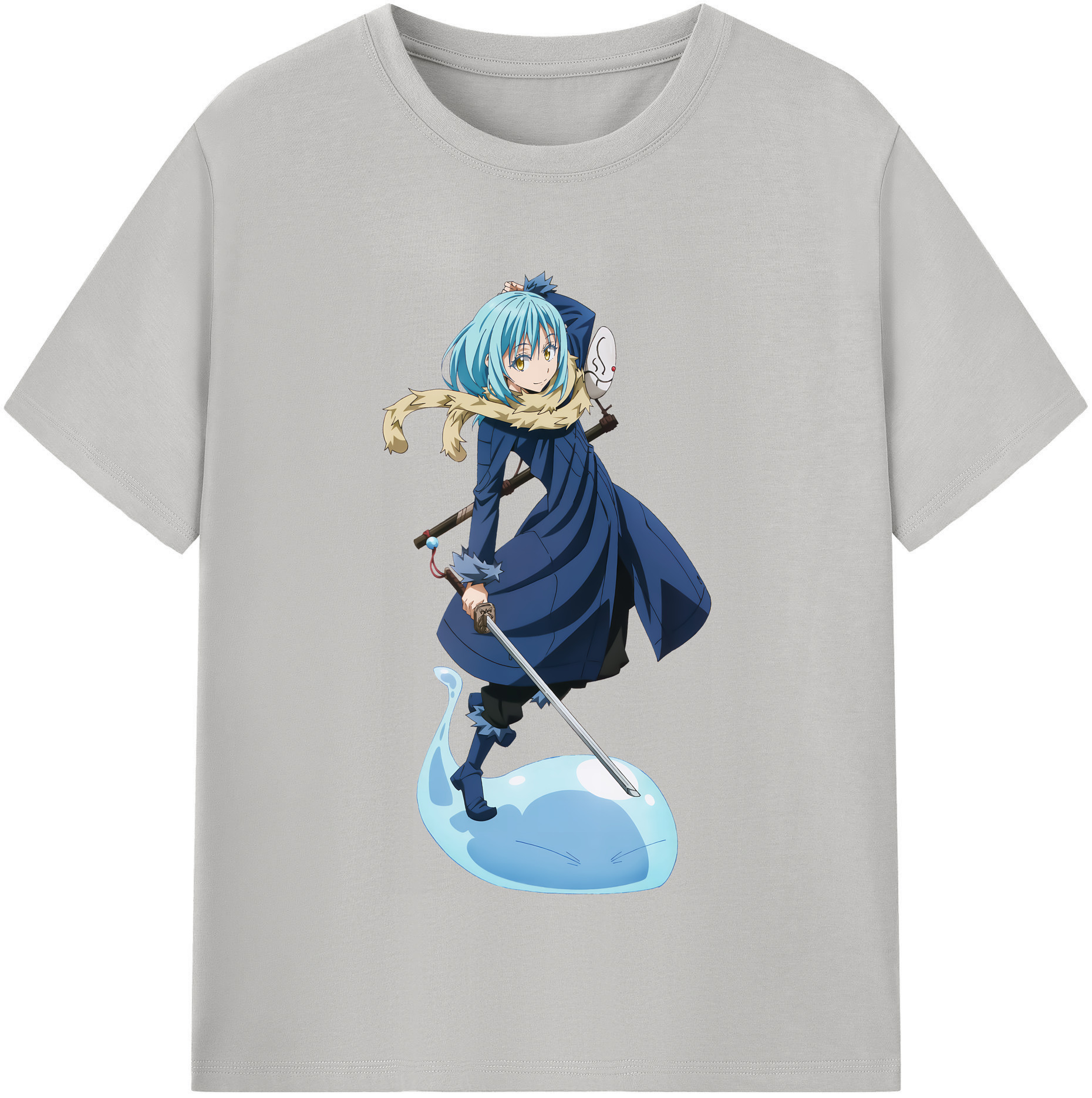 （画像用） 転スラ Regarding Reincarnated to Slime レディースカジュアルプリントTシャツ（綿100％）