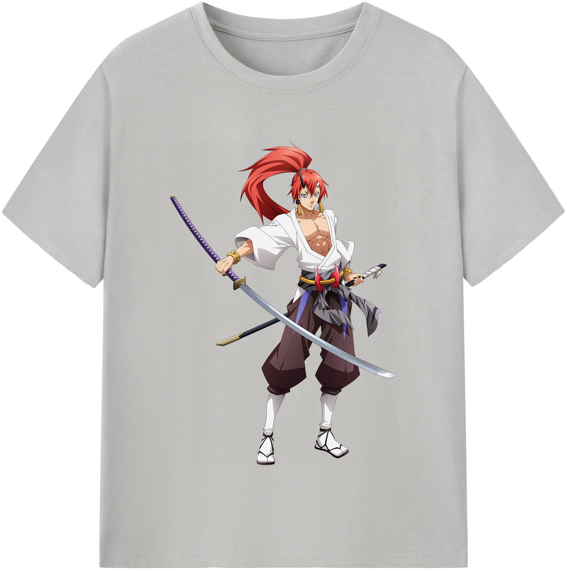（画像用） 転スラ Regarding Reincarnated to Slime レディースカジュアルプリントTシャツ（綿100％）