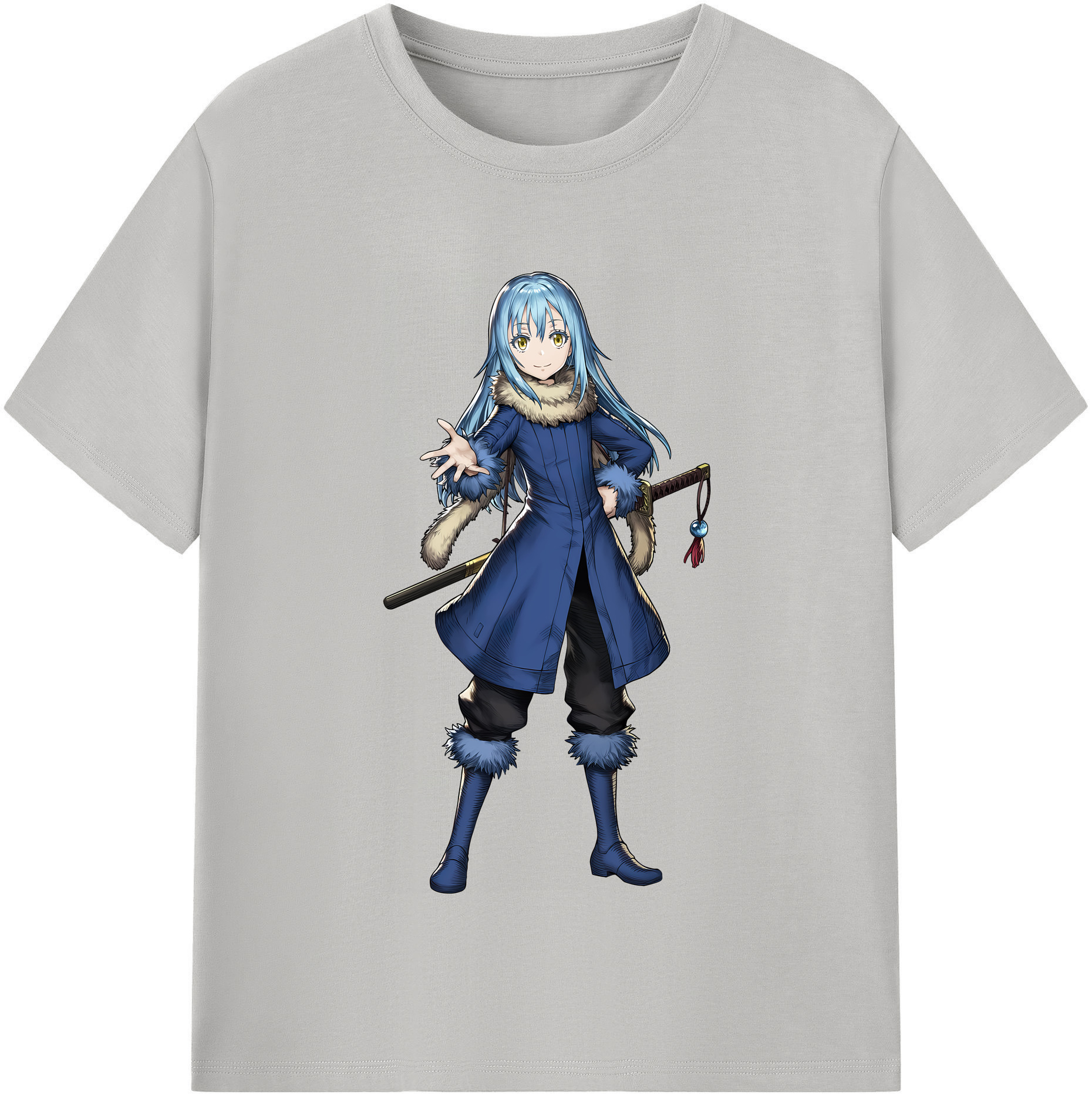 （画像用） 転スラ Regarding Reincarnated to Slime レディースカジュアルプリントTシャツ（綿100％）
