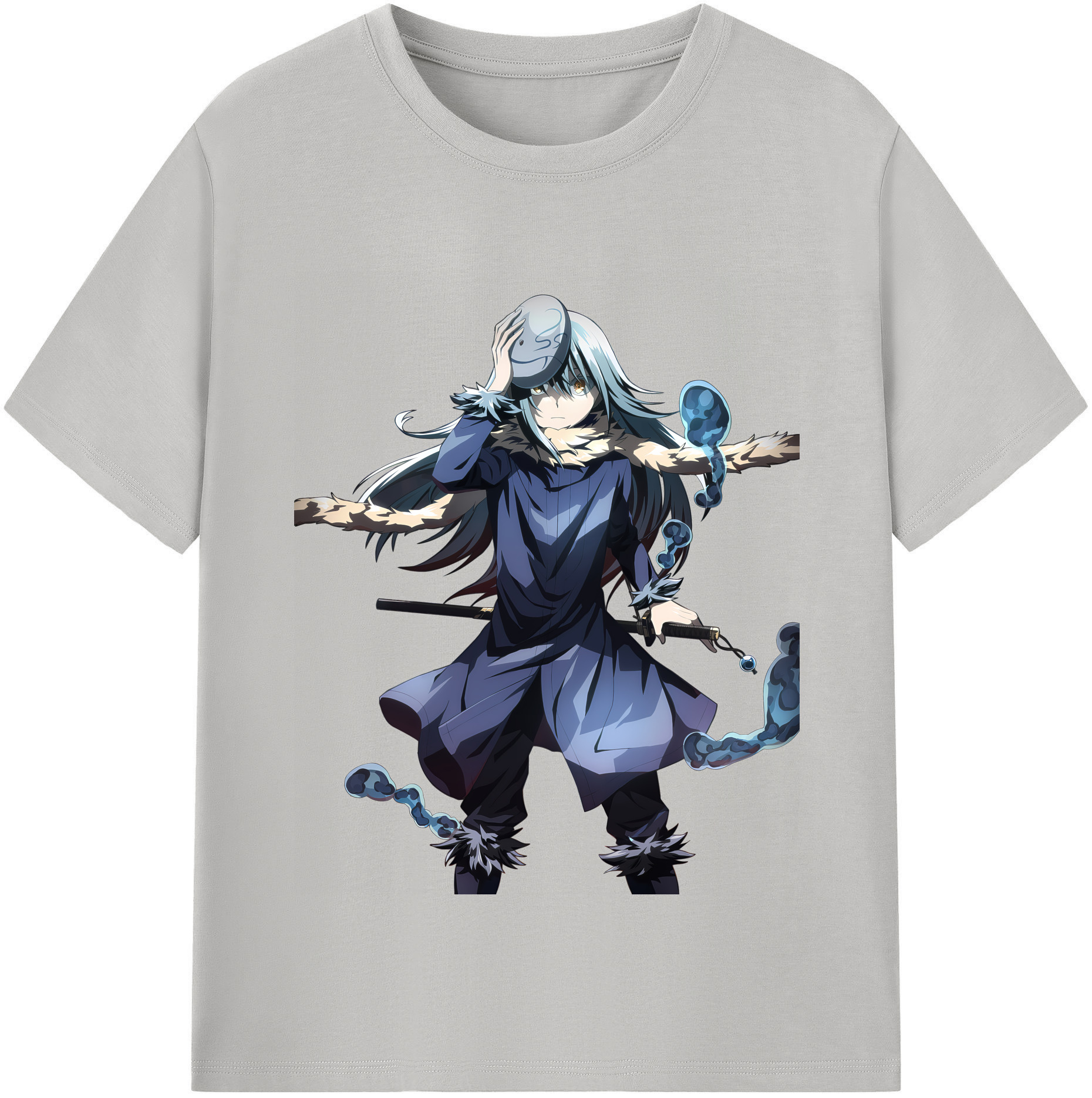 （画像用） 転スラ Regarding Reincarnated to Slime レディースカジュアルプリントTシャツ（綿100％）