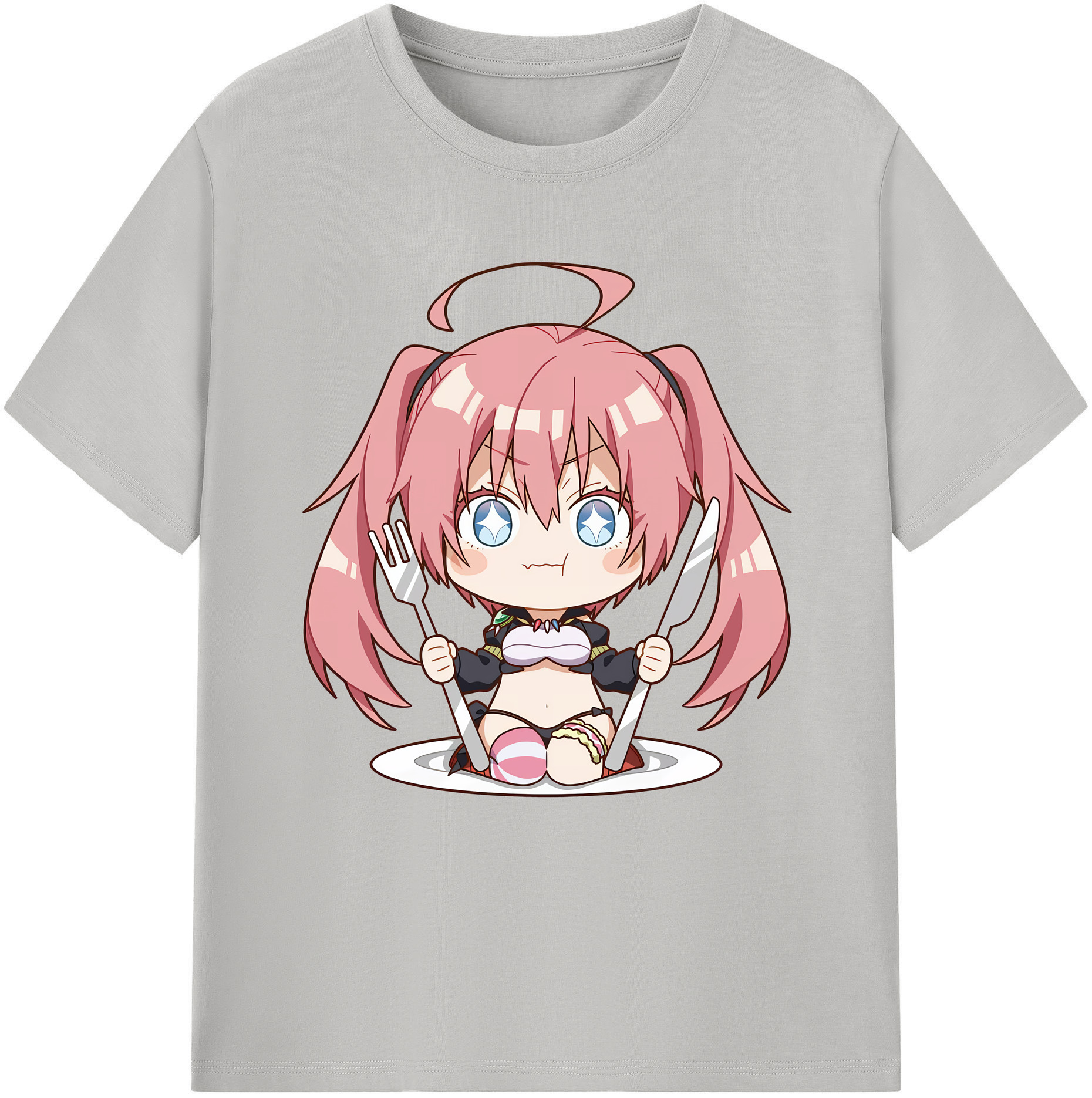 （画像用） 転スラ Regarding Reincarnated to Slime レディースカジュアルプリントTシャツ（綿100％）