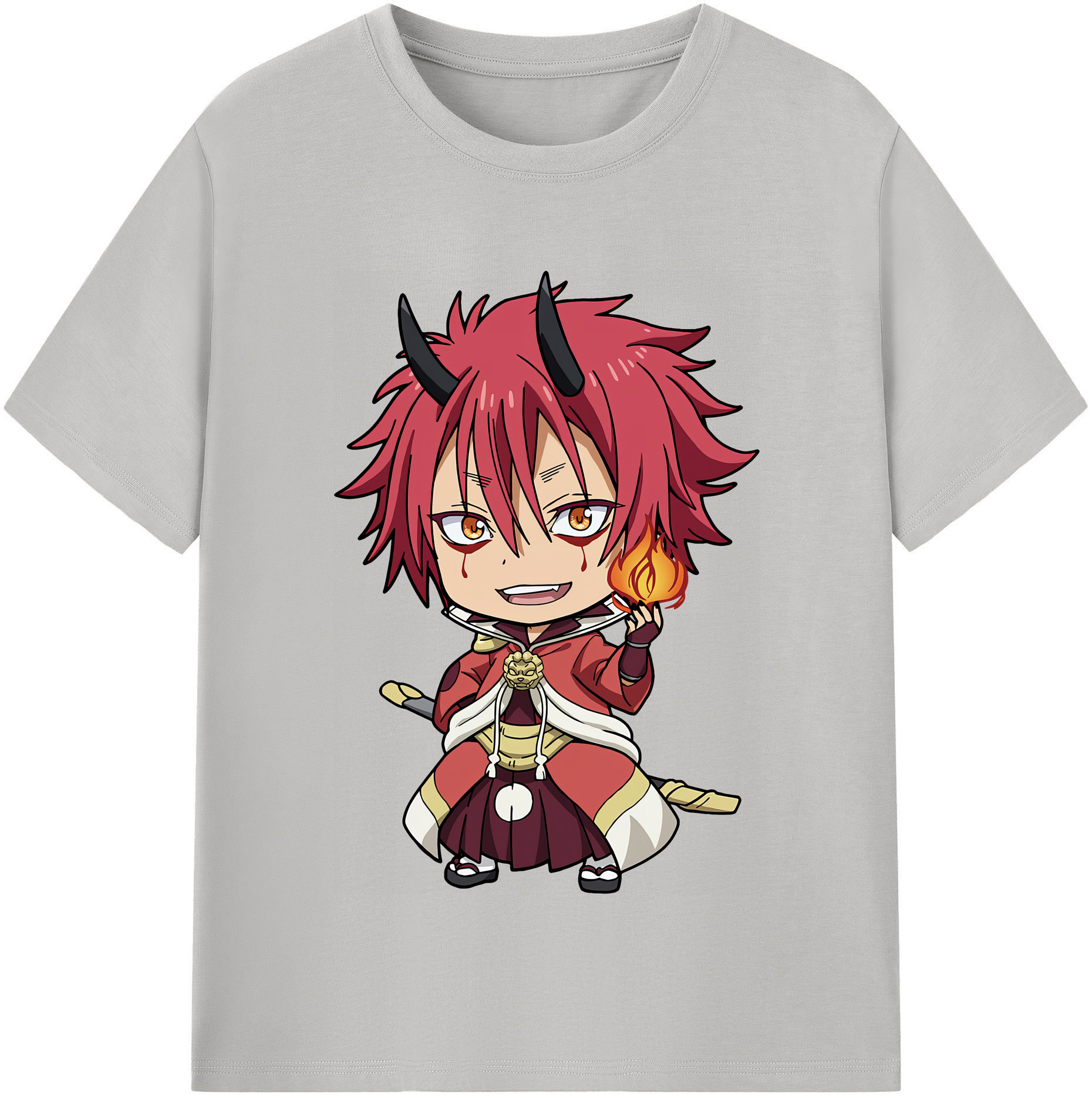 （画像用） 転スラ Regarding Reincarnated to Slime レディースカジュアルプリントTシャツ（綿100％）