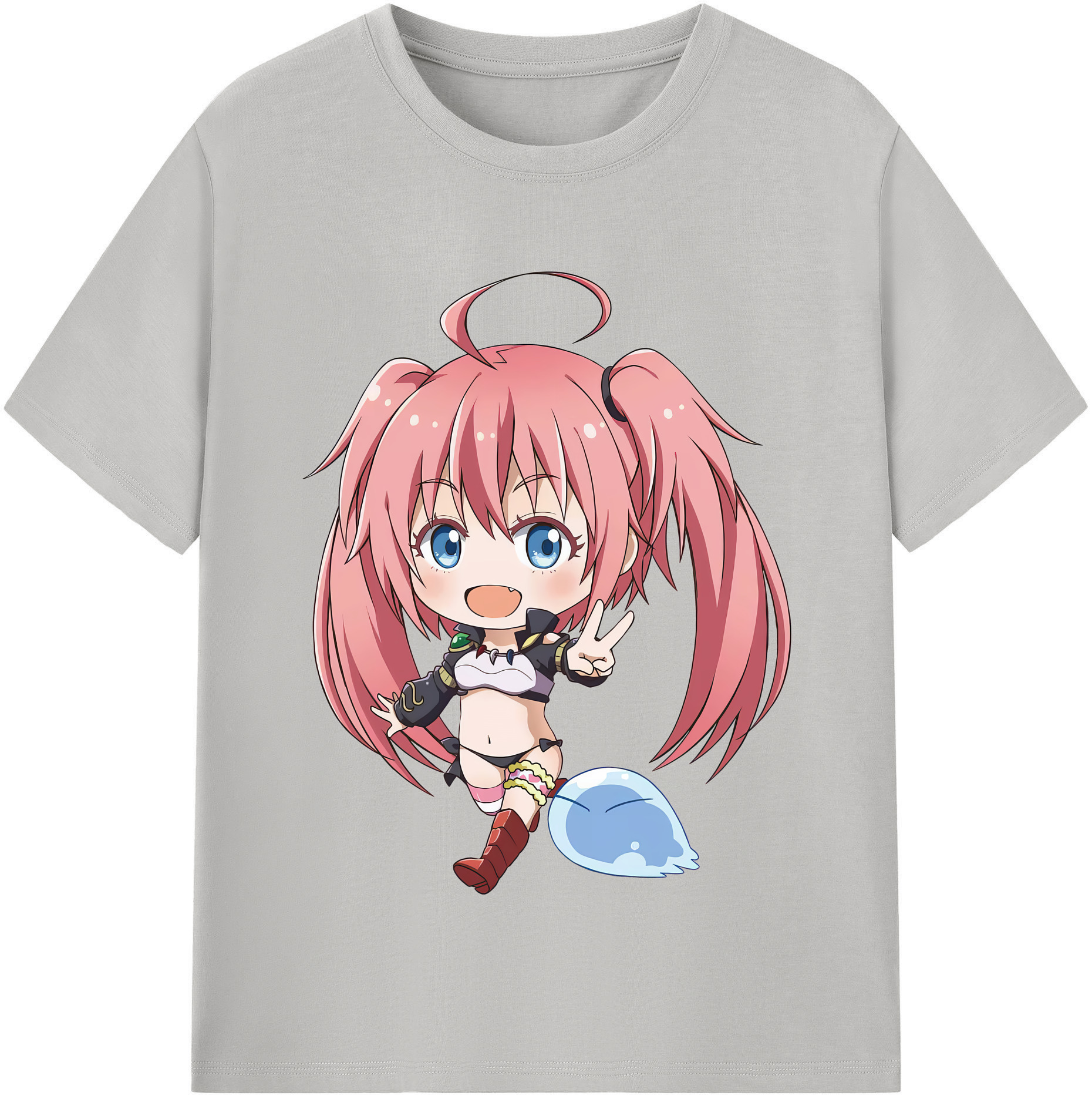 （画像用） 転スラ Regarding Reincarnated to Slime レディースカジュアルプリントTシャツ（綿100％）