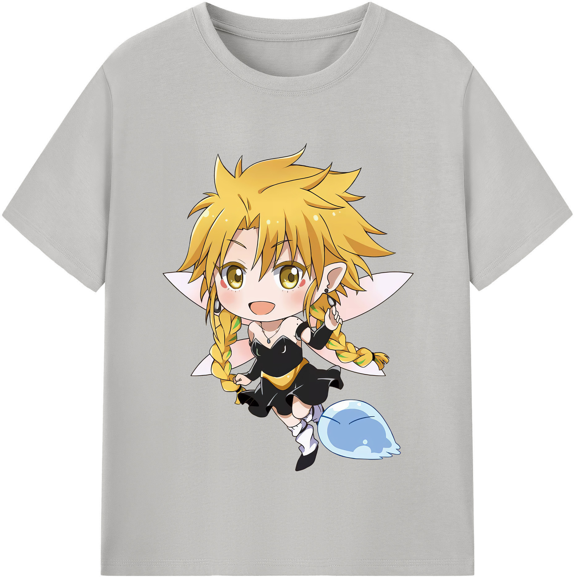 （画像用） 転スラ Regarding Reincarnated to Slime レディースカジュアルプリントTシャツ（綿100％）