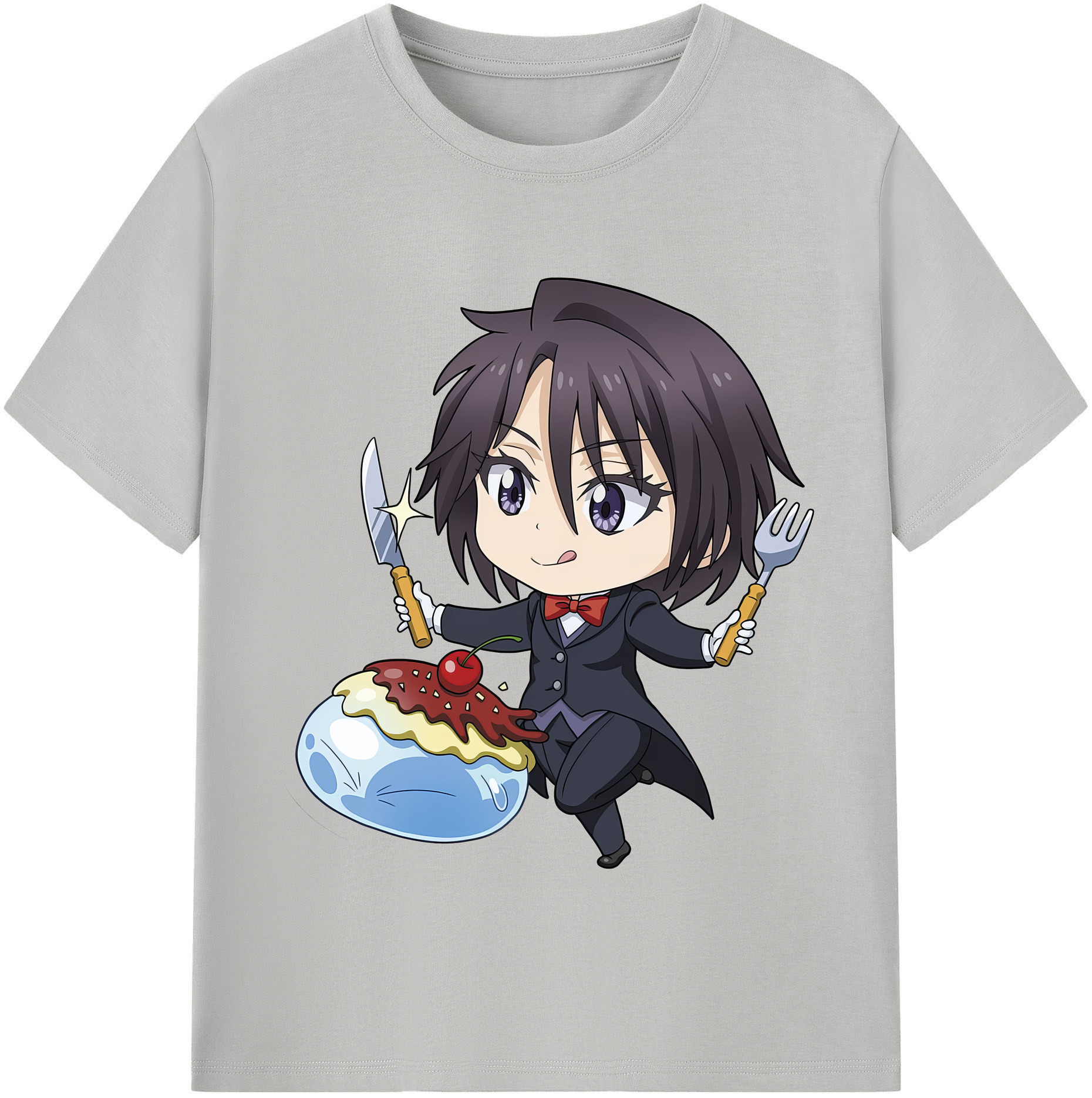 （画像用） 転スラ Regarding Reincarnated to Slime レディースカジュアルプリントTシャツ（綿100％）