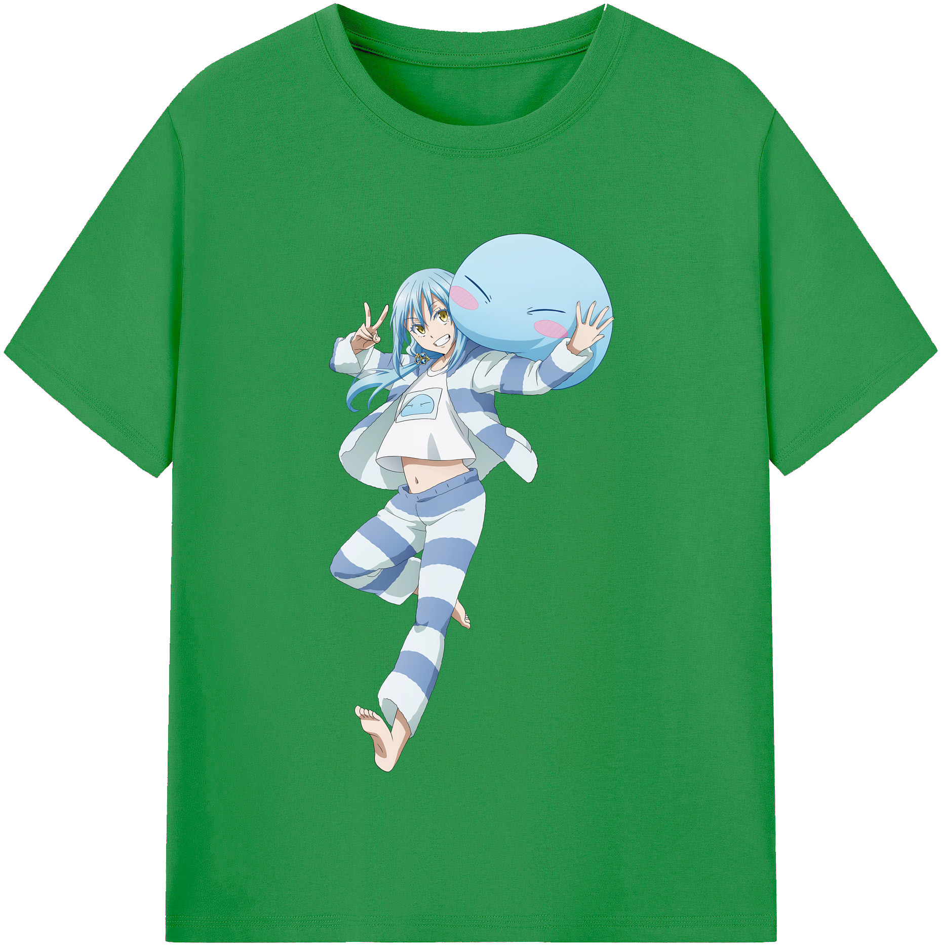 （画像用） 転スラ Regarding Reincarnated to Slime レディースカジュアルプリントTシャツ（綿100％）