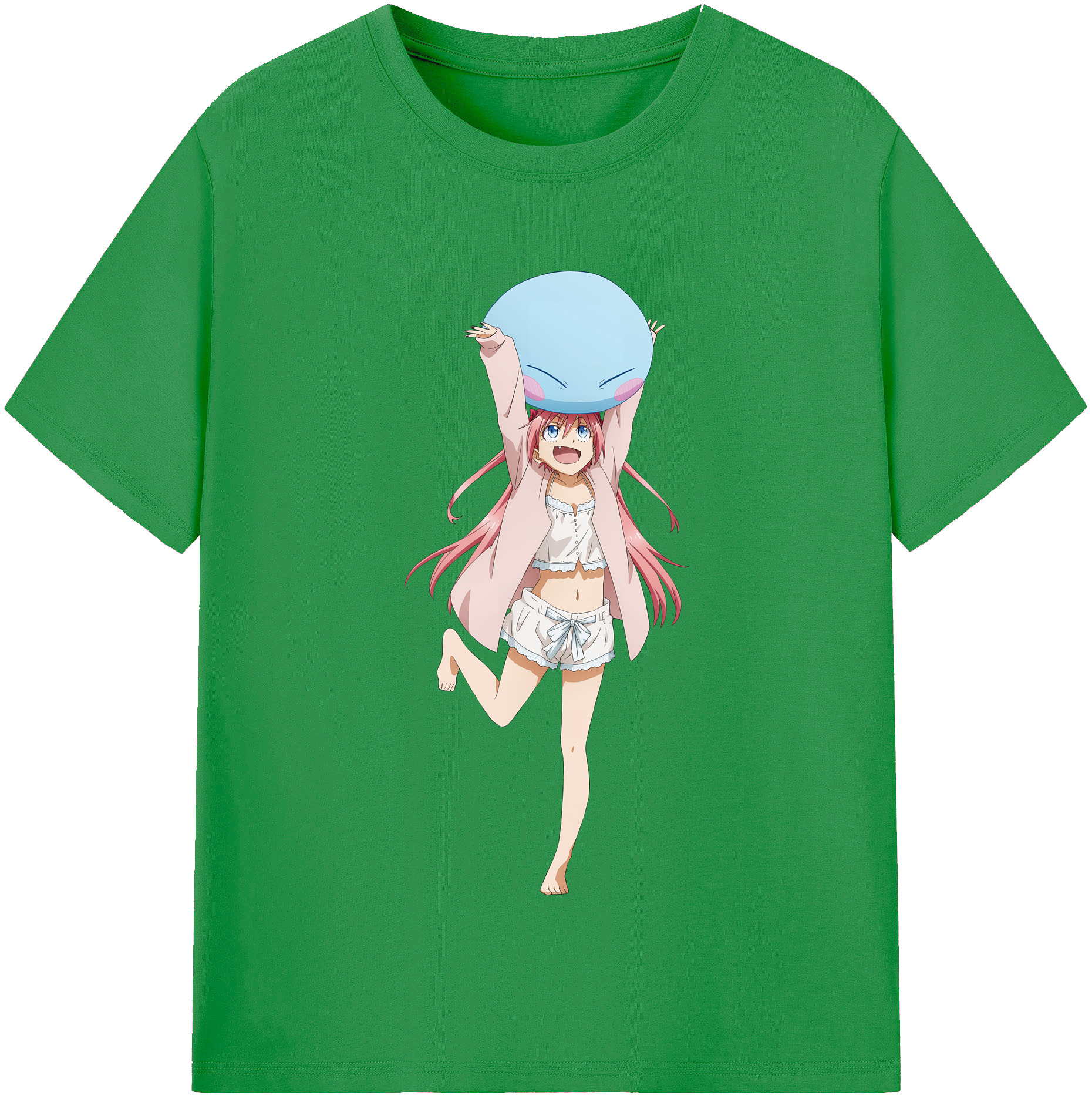 （画像用） 転スラ Regarding Reincarnated to Slime レディースカジュアルプリントTシャツ（綿100％）