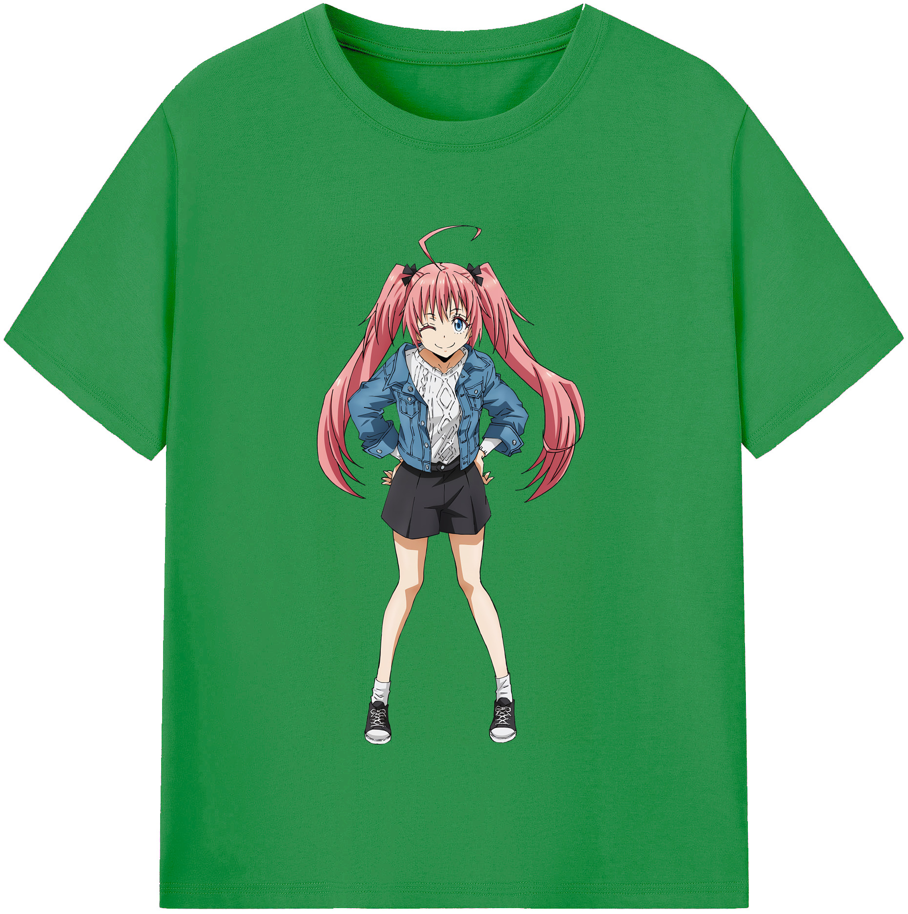（画像用） 転スラ Regarding Reincarnated to Slime レディースカジュアルプリントTシャツ（綿100％）