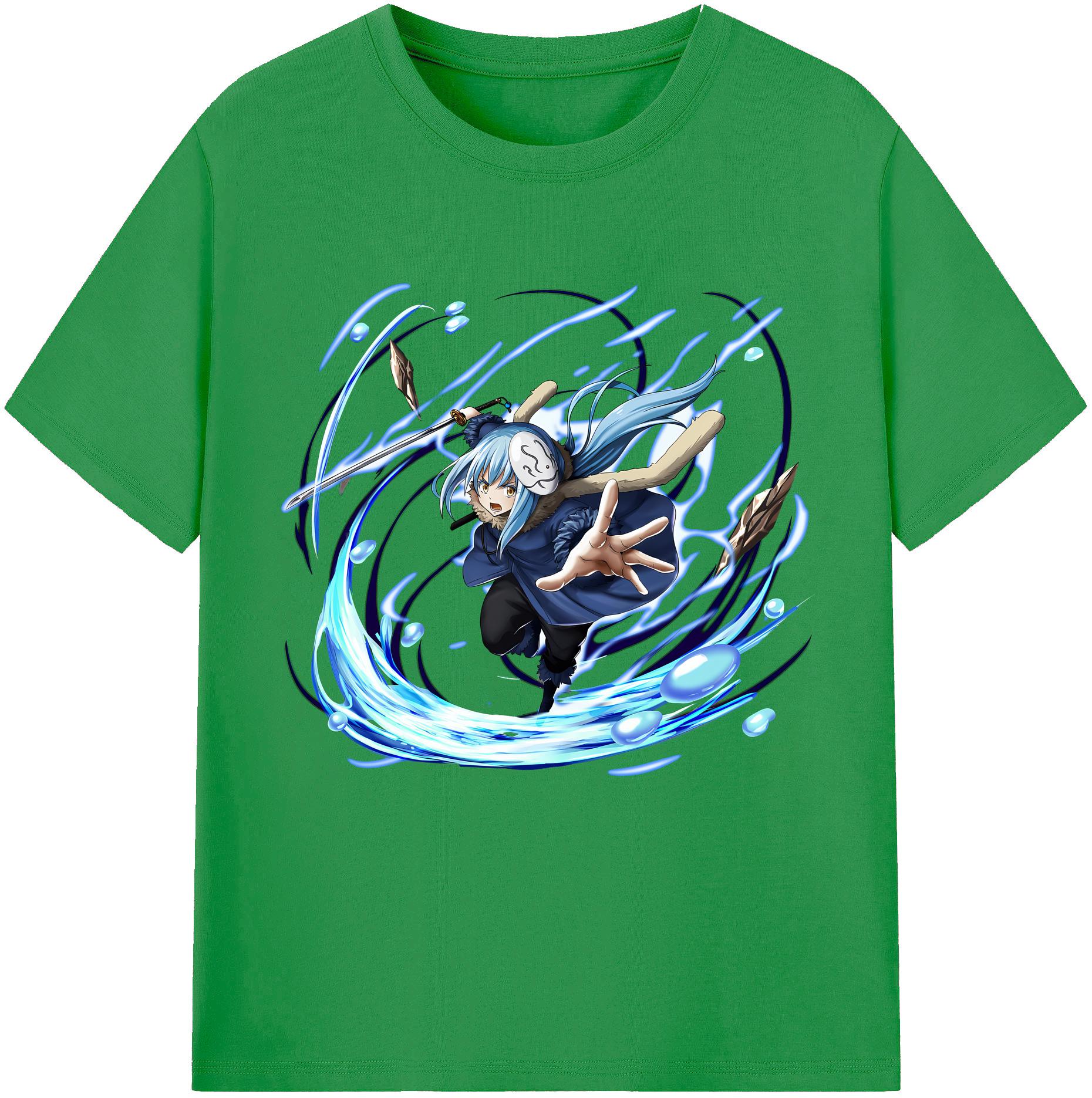 （画像用） 転スラ Regarding Reincarnated to Slime レディースカジュアルプリントTシャツ（綿100％）