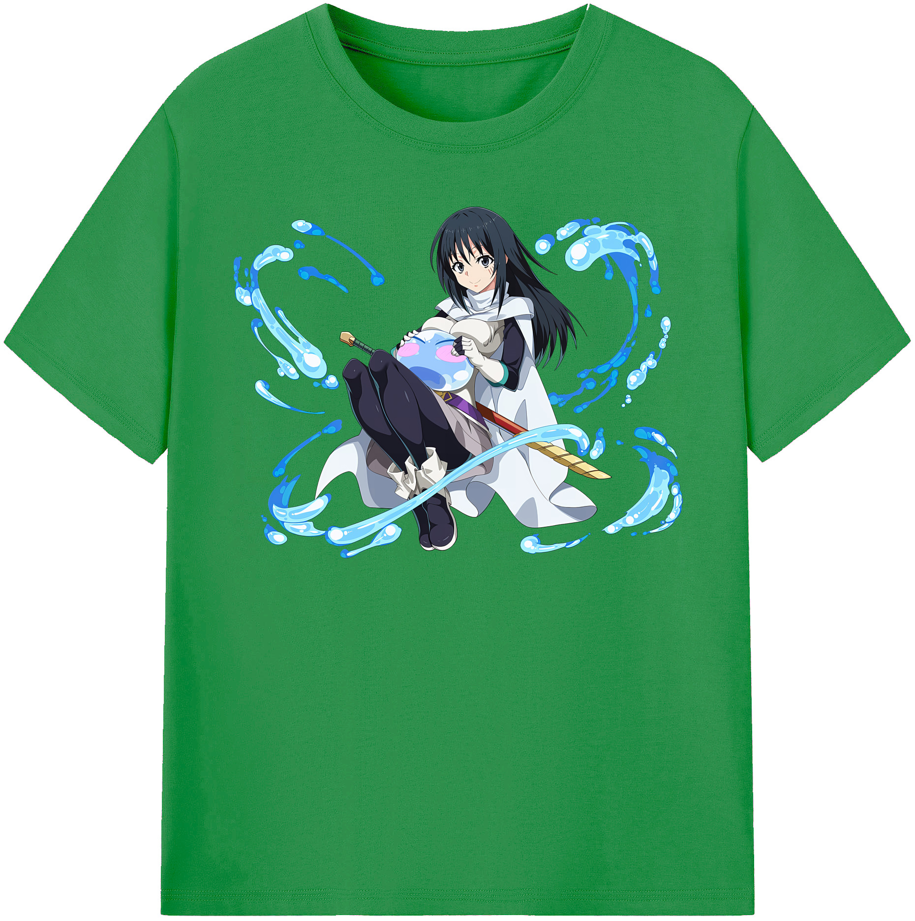 （画像用） 転スラ Regarding Reincarnated to Slime レディースカジュアルプリントTシャツ（綿100％）