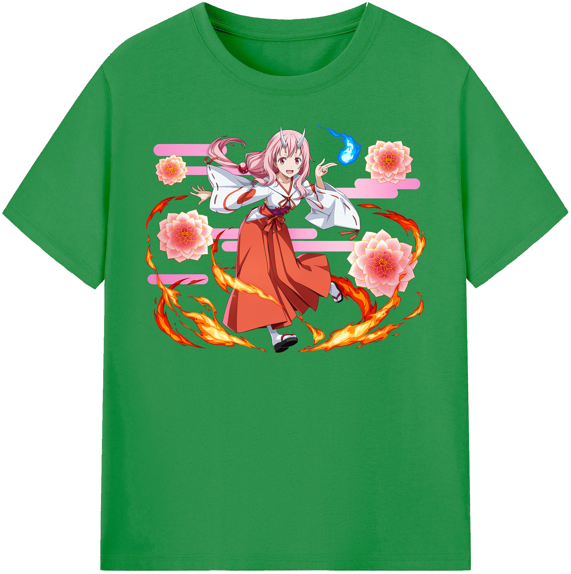 （画像用） 転スラ Regarding Reincarnated to Slime レディースカジュアルプリントTシャツ（綿100％）