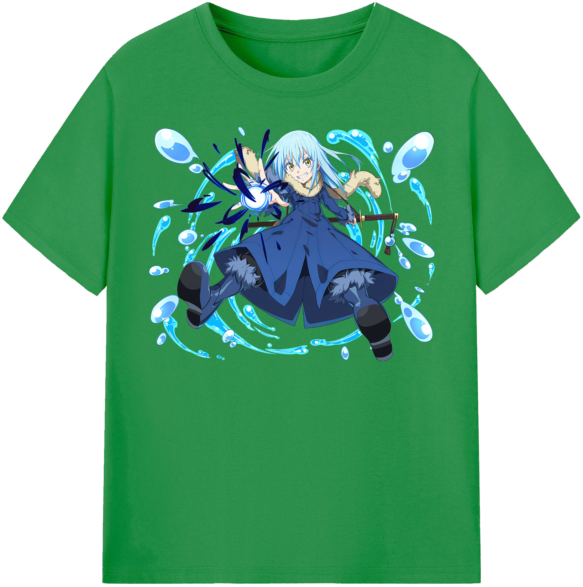（画像用） 転スラ Regarding Reincarnated to Slime レディースカジュアルプリントTシャツ（綿100％）