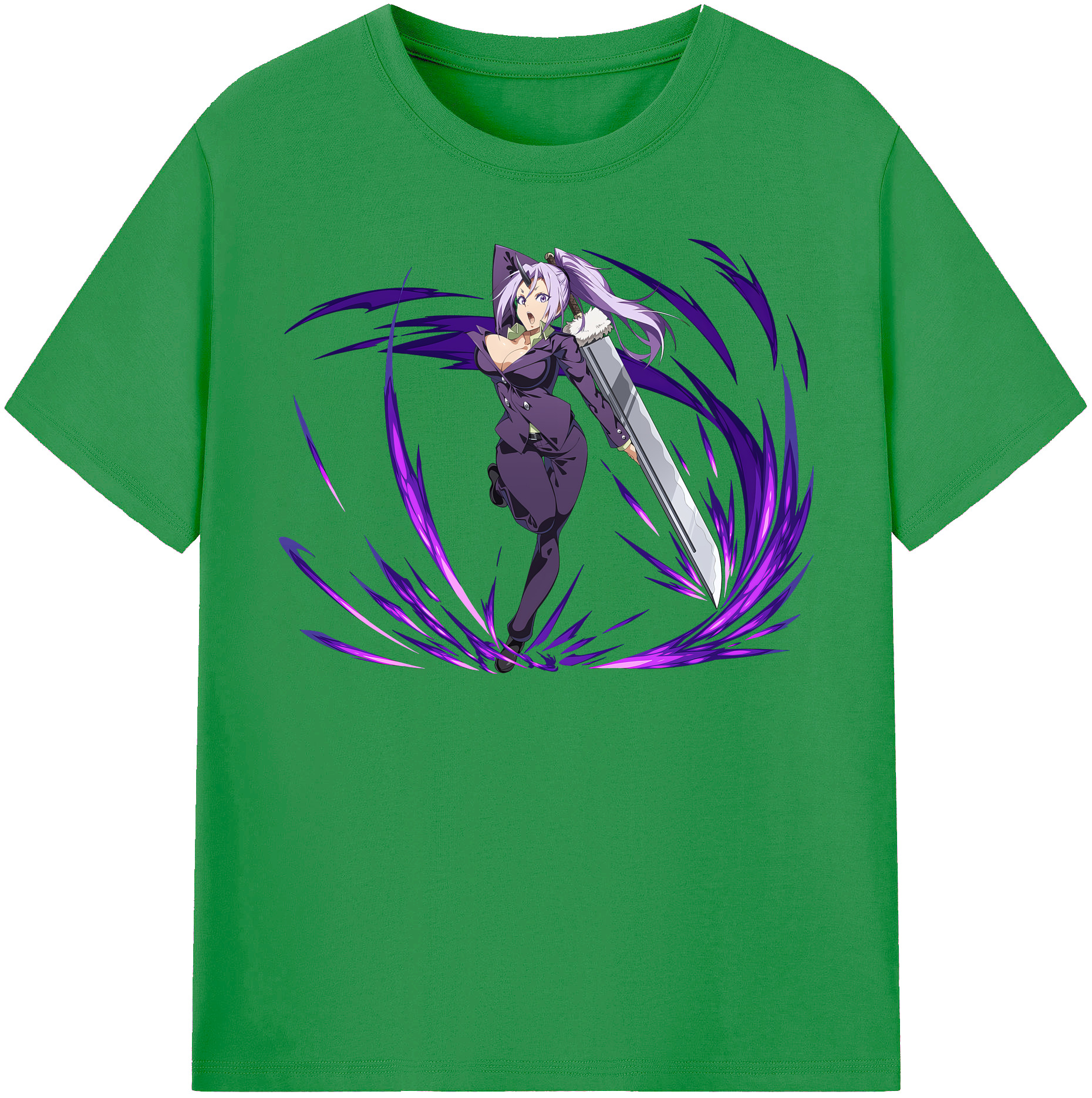 （画像用） 転スラ Regarding Reincarnated to Slime レディースカジュアルプリントTシャツ（綿100％）