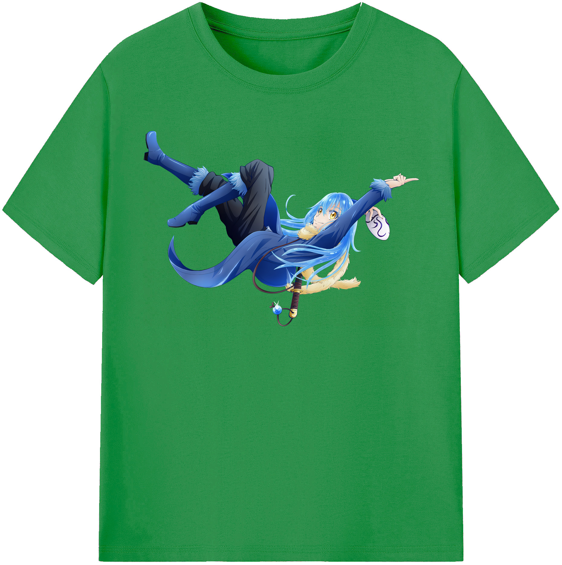 （画像用） 転スラ Regarding Reincarnated to Slime レディースカジュアルプリントTシャツ（綿100％）