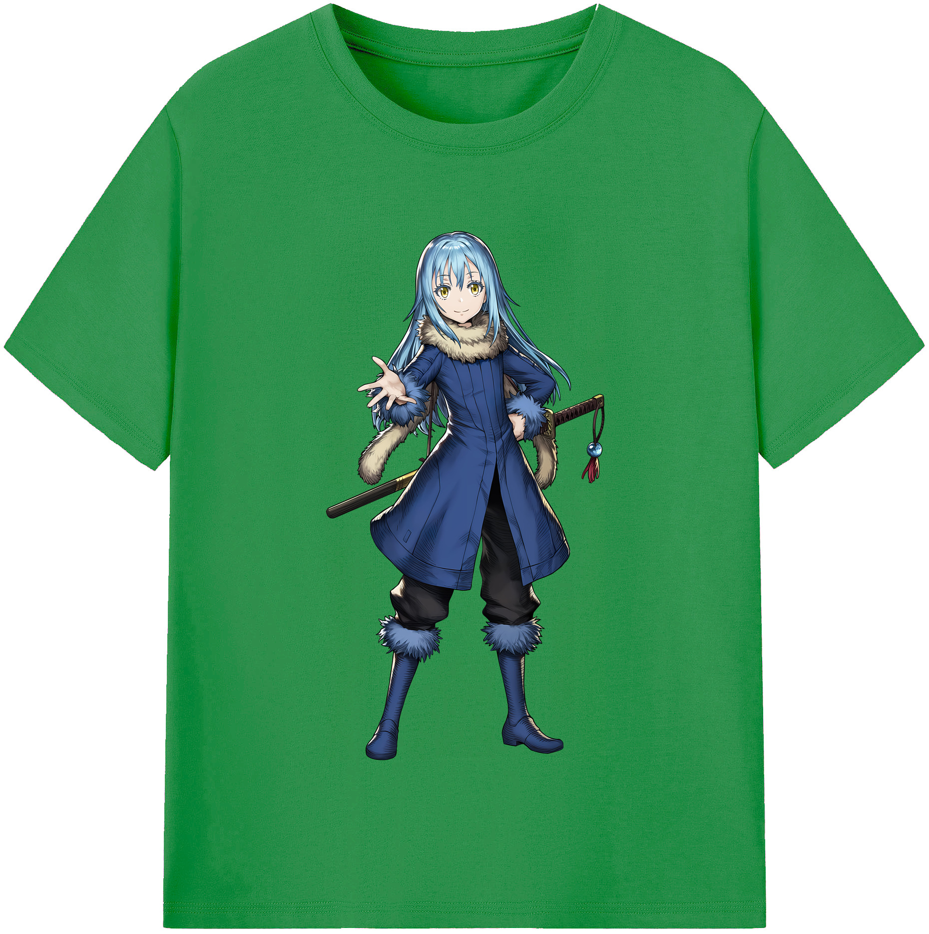 （画像用） 転スラ Regarding Reincarnated to Slime レディースカジュアルプリントTシャツ（綿100％）
