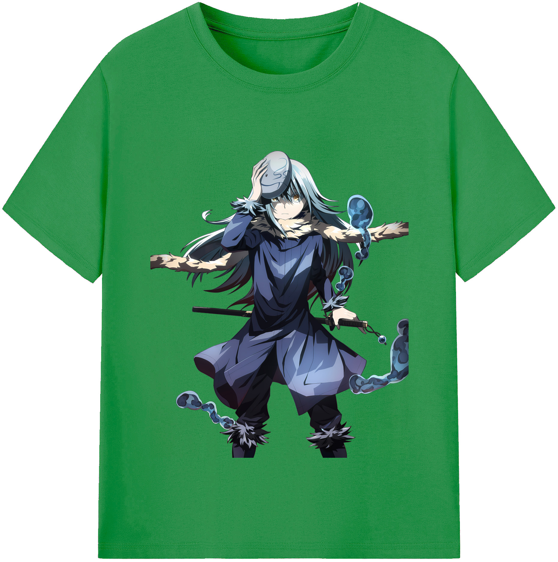 （画像用） 転スラ Regarding Reincarnated to Slime レディースカジュアルプリントTシャツ（綿100％）