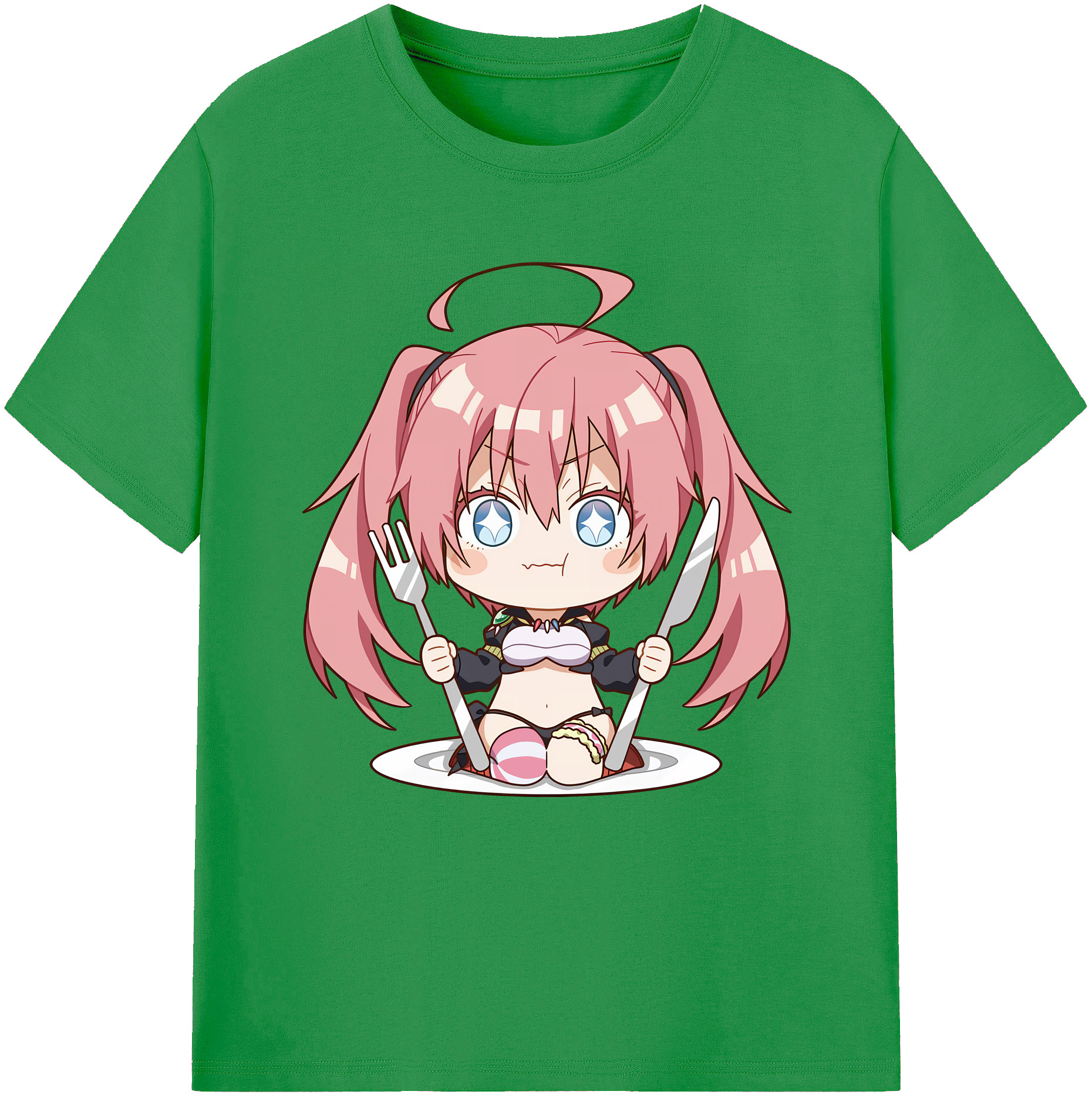 （画像用） 転スラ Regarding Reincarnated to Slime レディースカジュアルプリントTシャツ（綿100％）