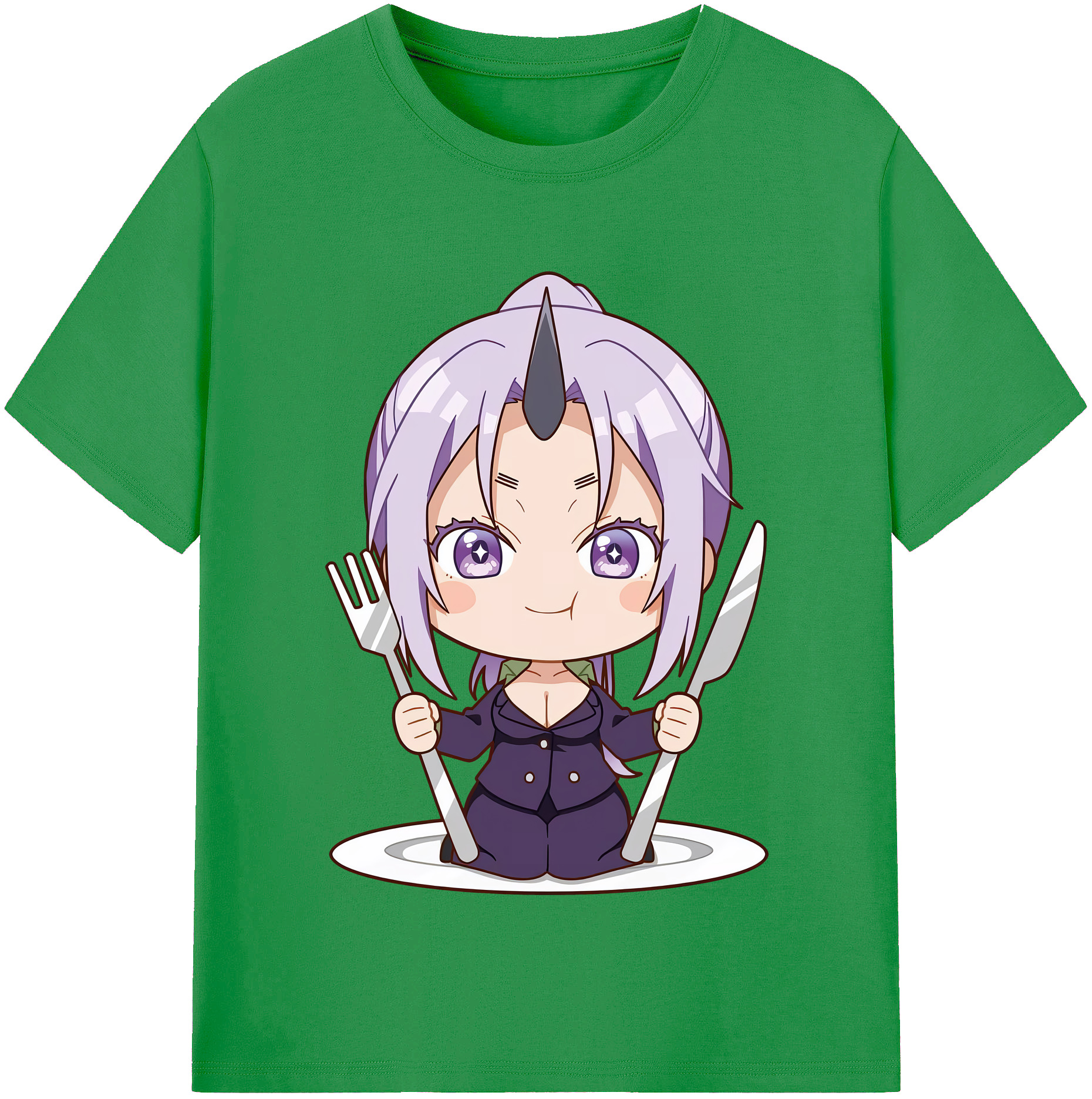 （画像用） 転スラ Regarding Reincarnated to Slime レディースカジュアルプリントTシャツ（綿100％）