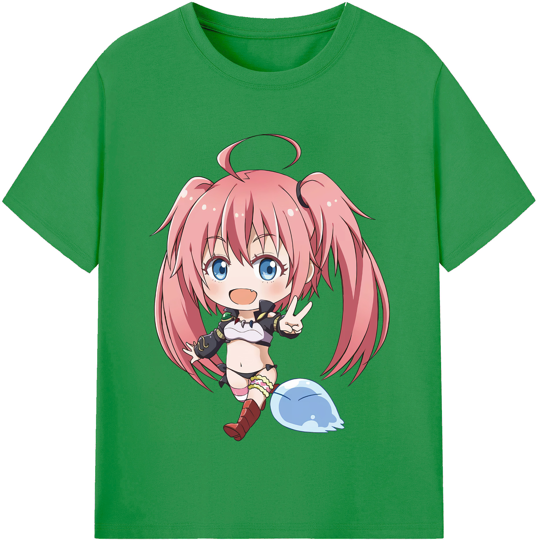 （画像用） 転スラ Regarding Reincarnated to Slime レディースカジュアルプリントTシャツ（綿100％）