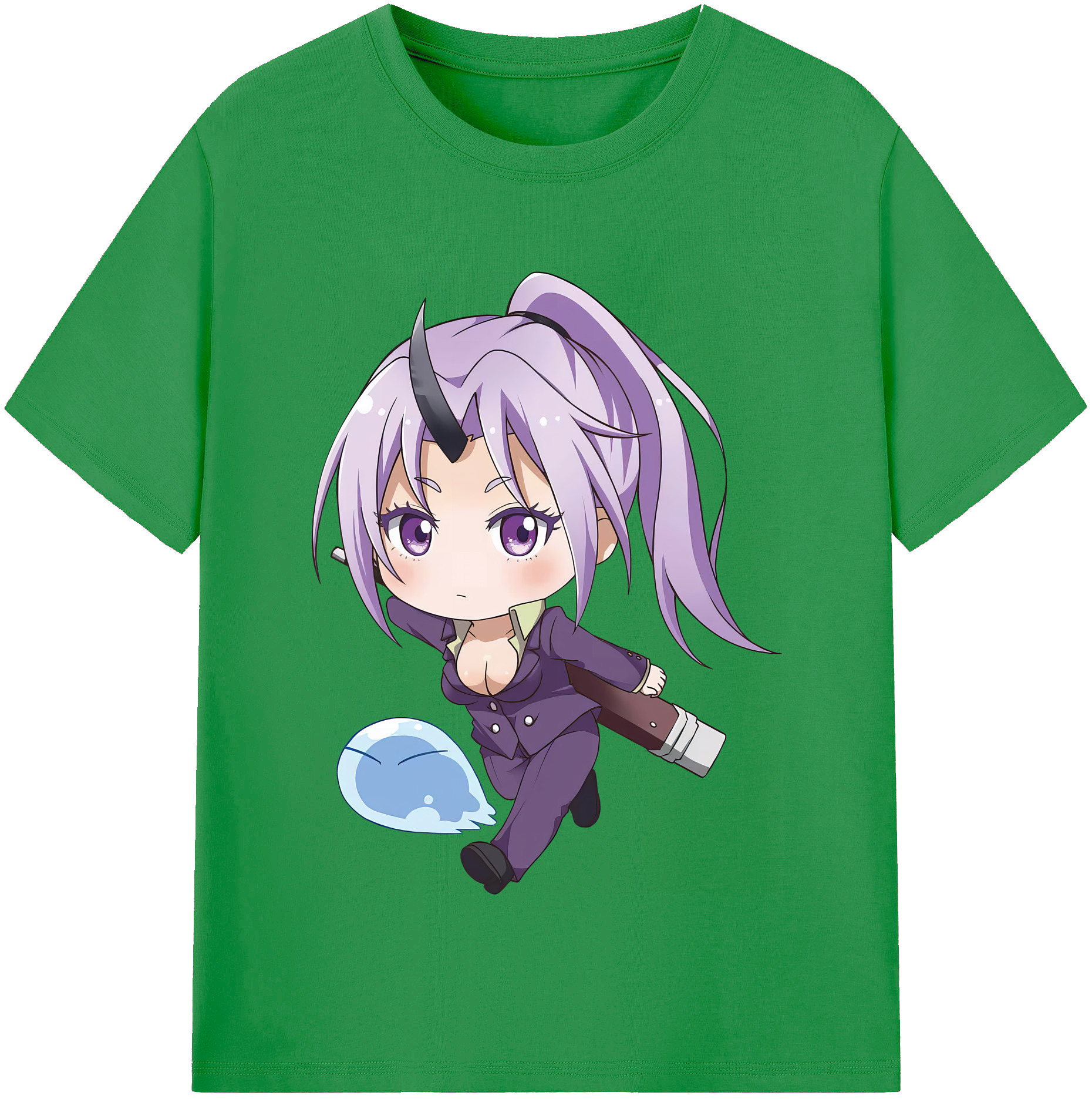 （画像用） 転スラ Regarding Reincarnated to Slime レディースカジュアルプリントTシャツ（綿100％）