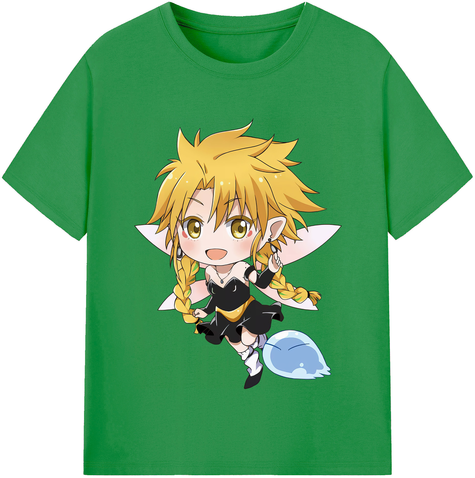 （画像用） 転スラ Regarding Reincarnated to Slime レディースカジュアルプリントTシャツ（綿100％）