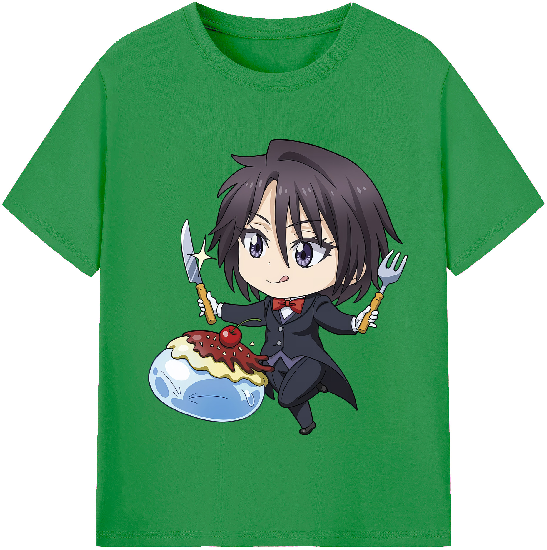 （画像用） 転スラ Regarding Reincarnated to Slime レディースカジュアルプリントTシャツ（綿100％）