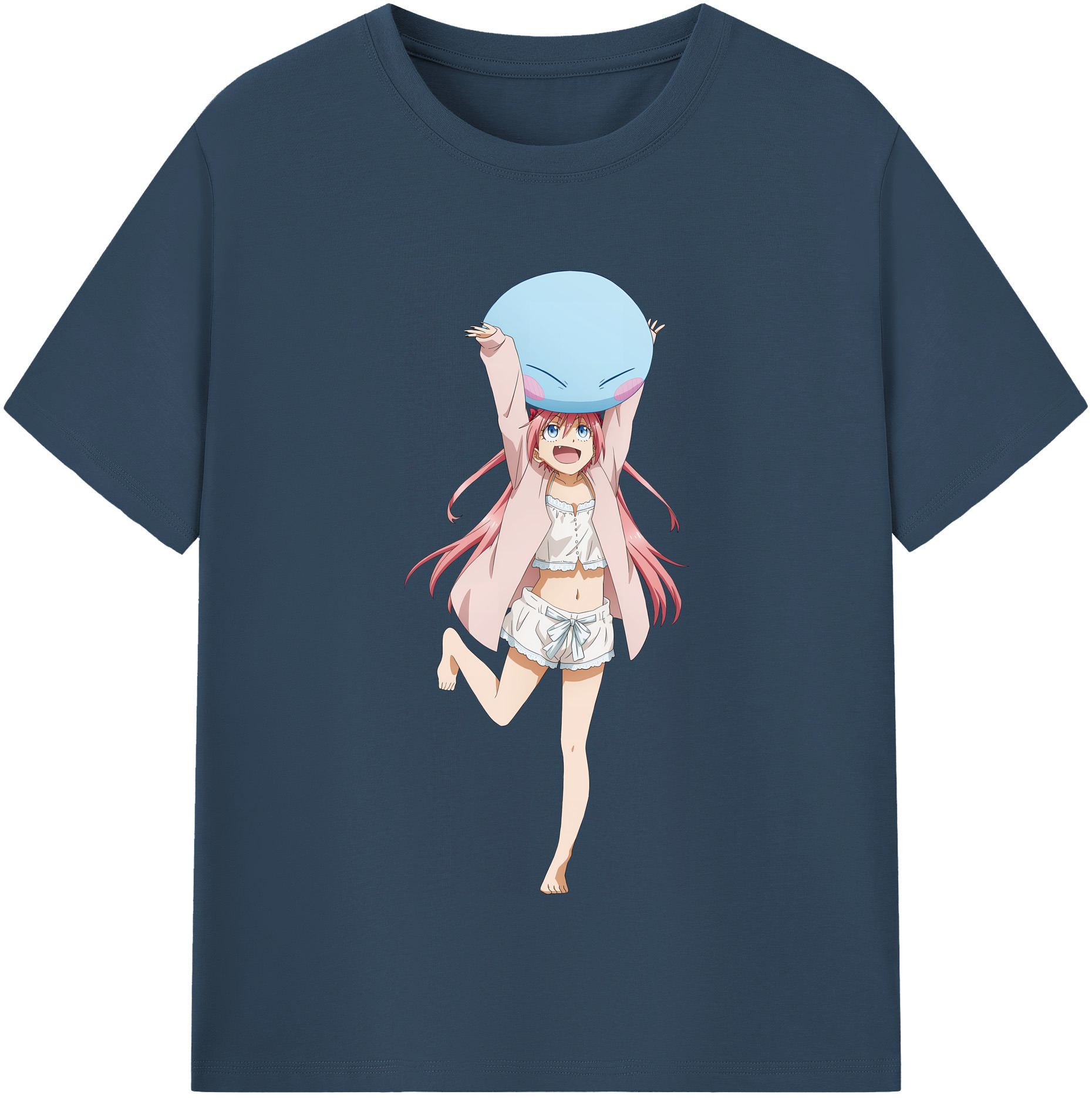 （画像用） 転スラ Regarding Reincarnated to Slime レディースカジュアルプリントTシャツ（綿100％）