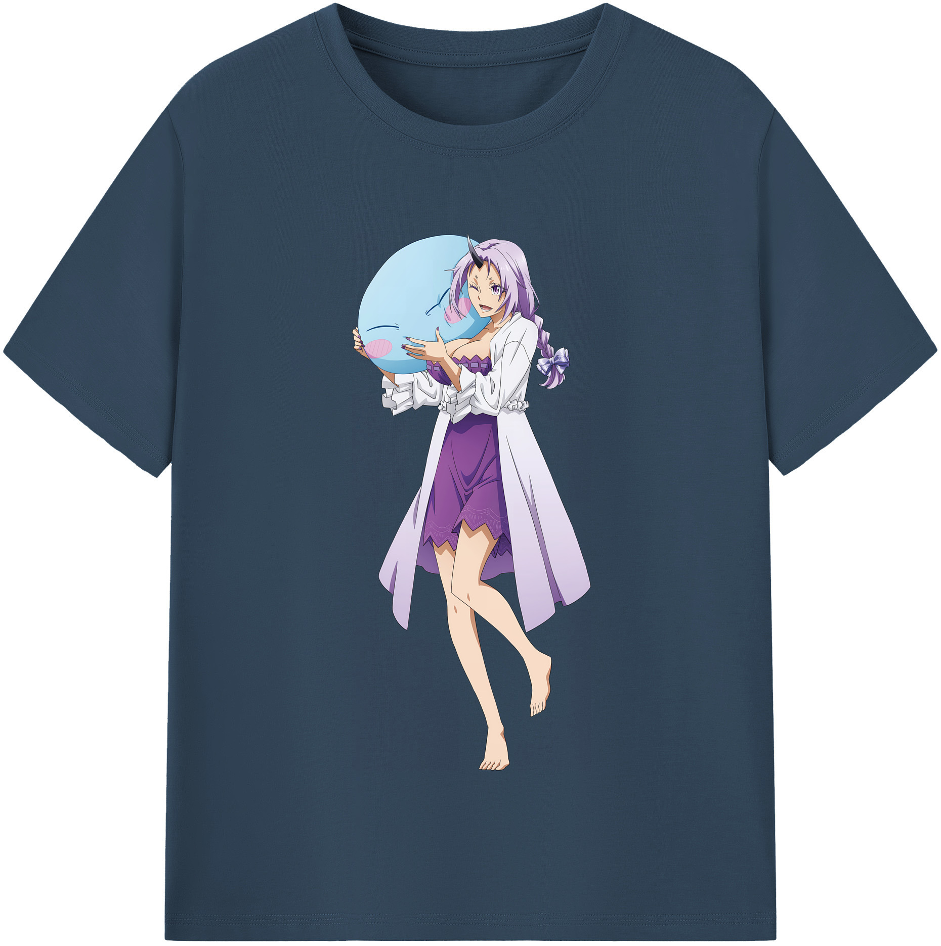 （画像用） 転スラ Regarding Reincarnated to Slime レディースカジュアルプリントTシャツ（綿100％）