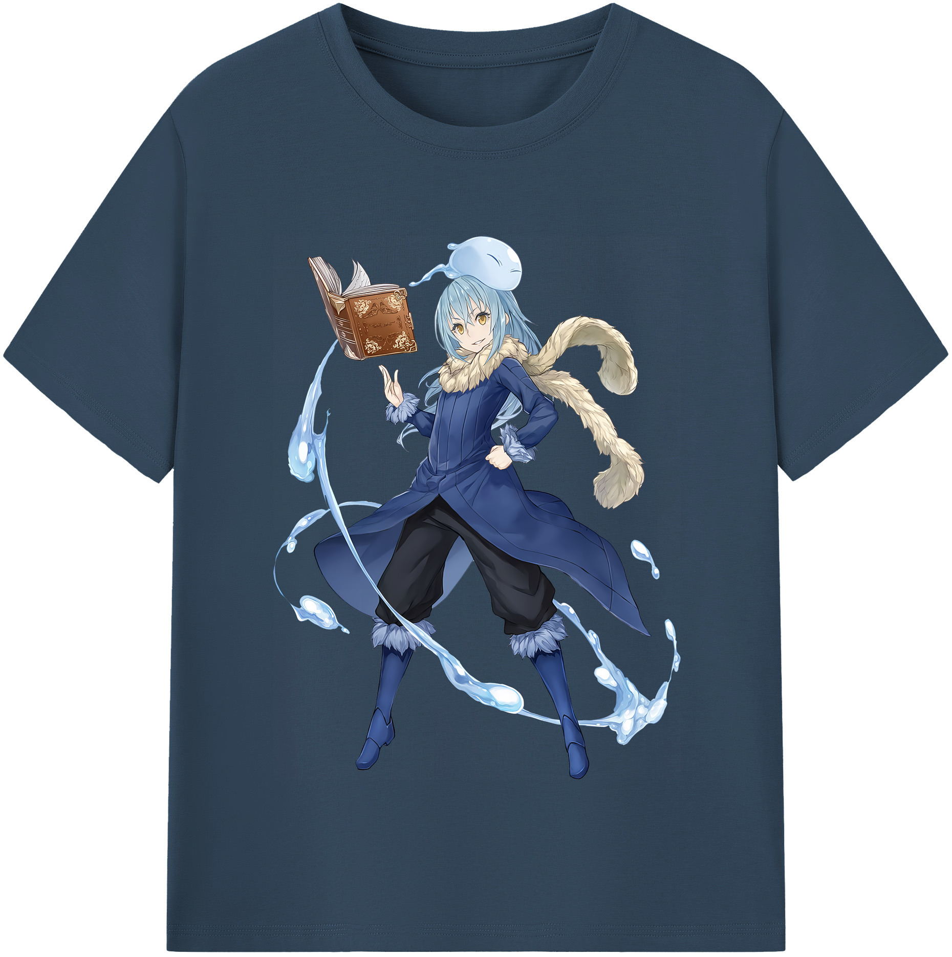 （画像用） 転スラ Regarding Reincarnated to Slime レディースカジュアルプリントTシャツ（綿100％）
