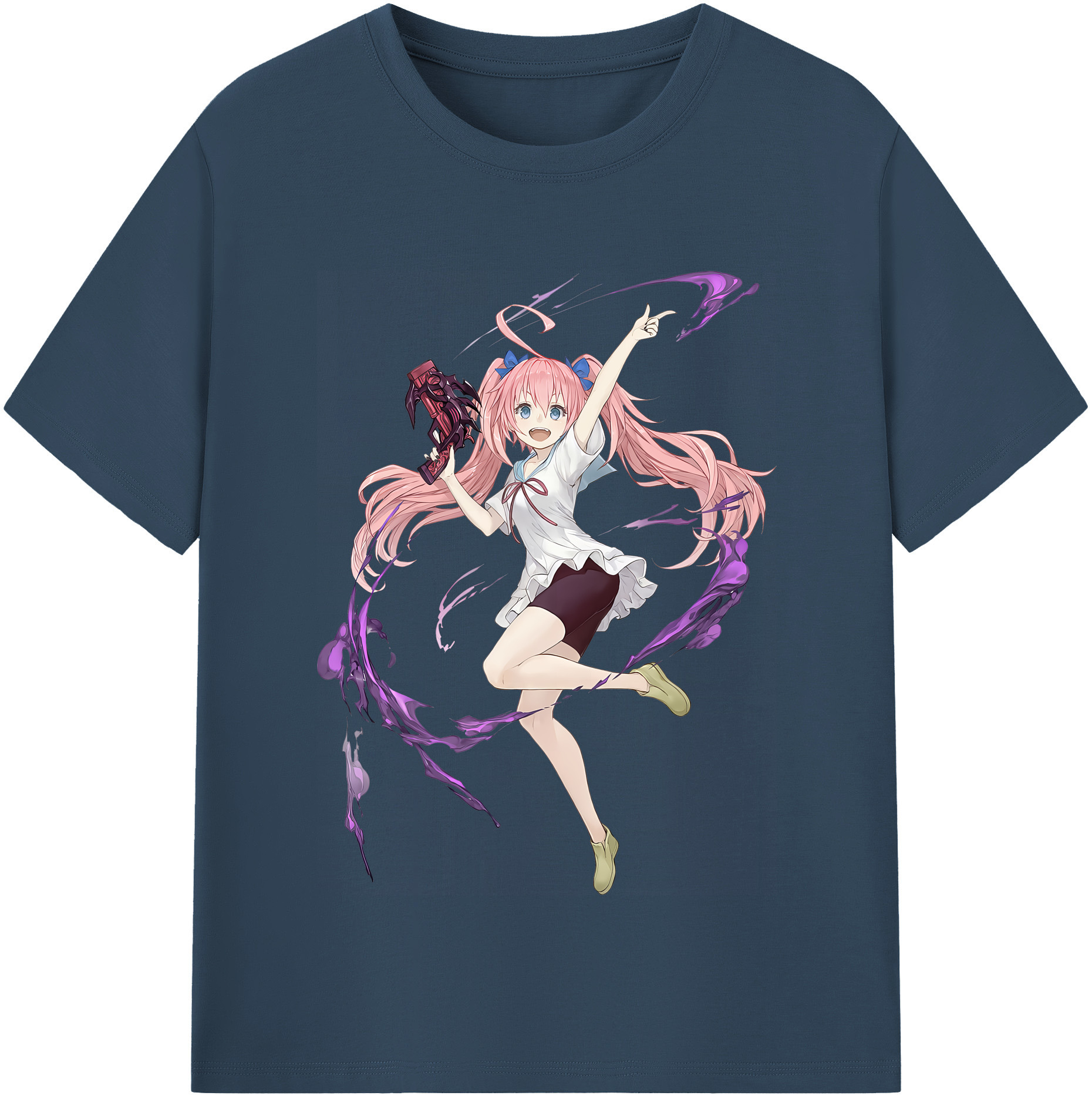 （画像用） 転スラ Regarding Reincarnated to Slime レディースカジュアルプリントTシャツ（綿100％）