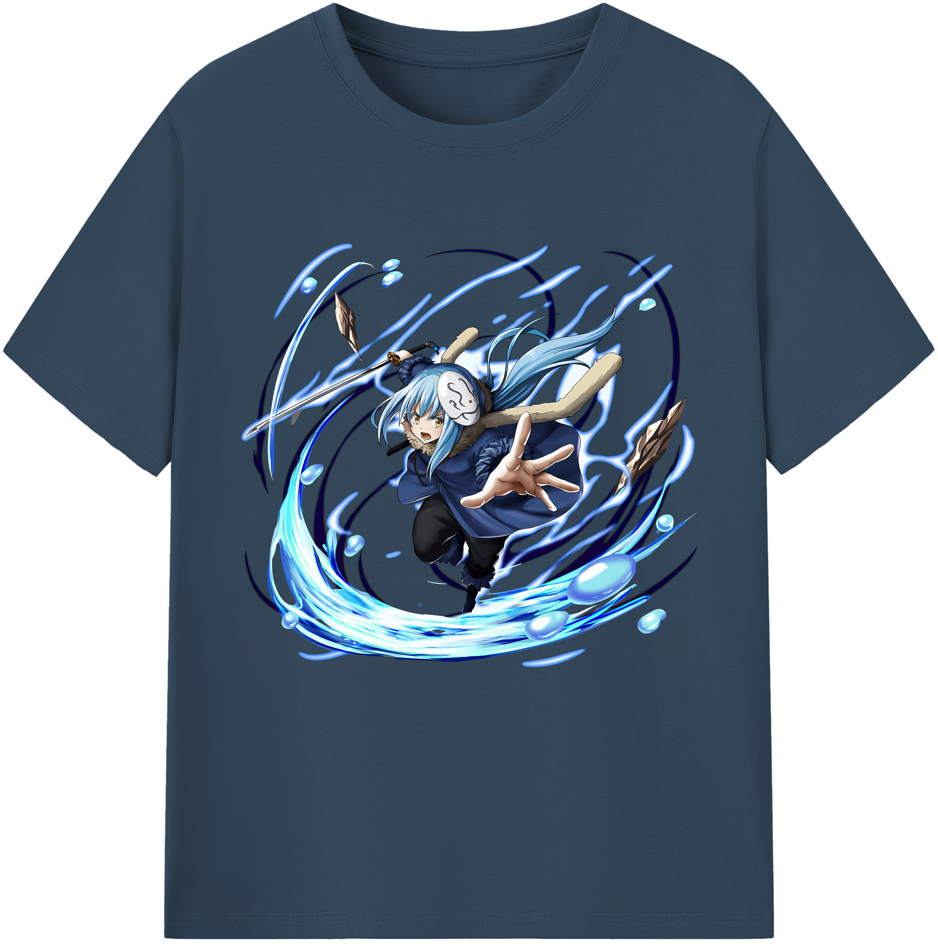 （画像用） 転スラ Regarding Reincarnated to Slime レディースカジュアルプリントTシャツ（綿100％）