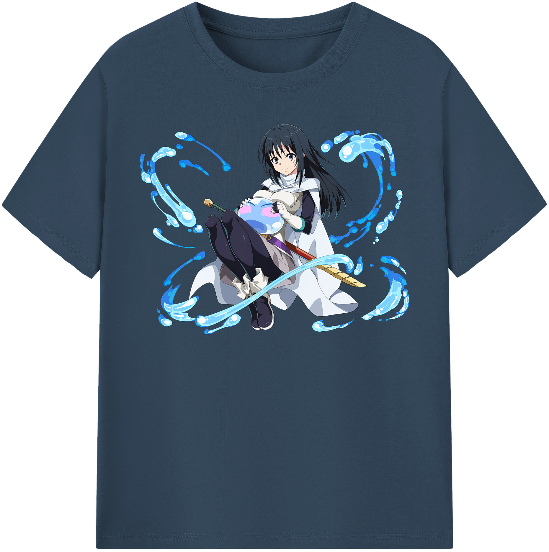 （画像用） 転スラ Regarding Reincarnated to Slime レディースカジュアルプリントTシャツ（綿100％）