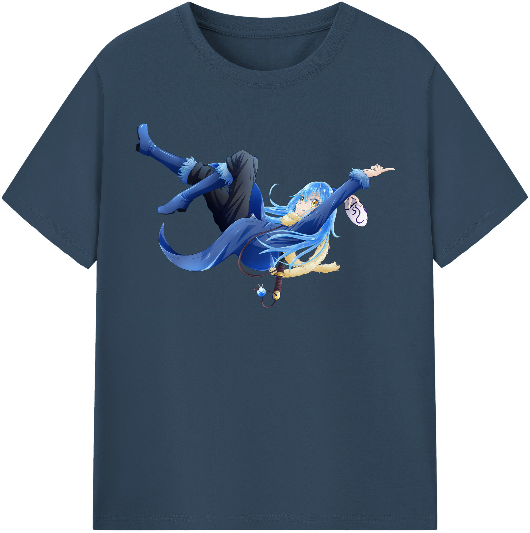 （画像用） 転スラ Regarding Reincarnated to Slime レディースカジュアルプリントTシャツ（綿100％）