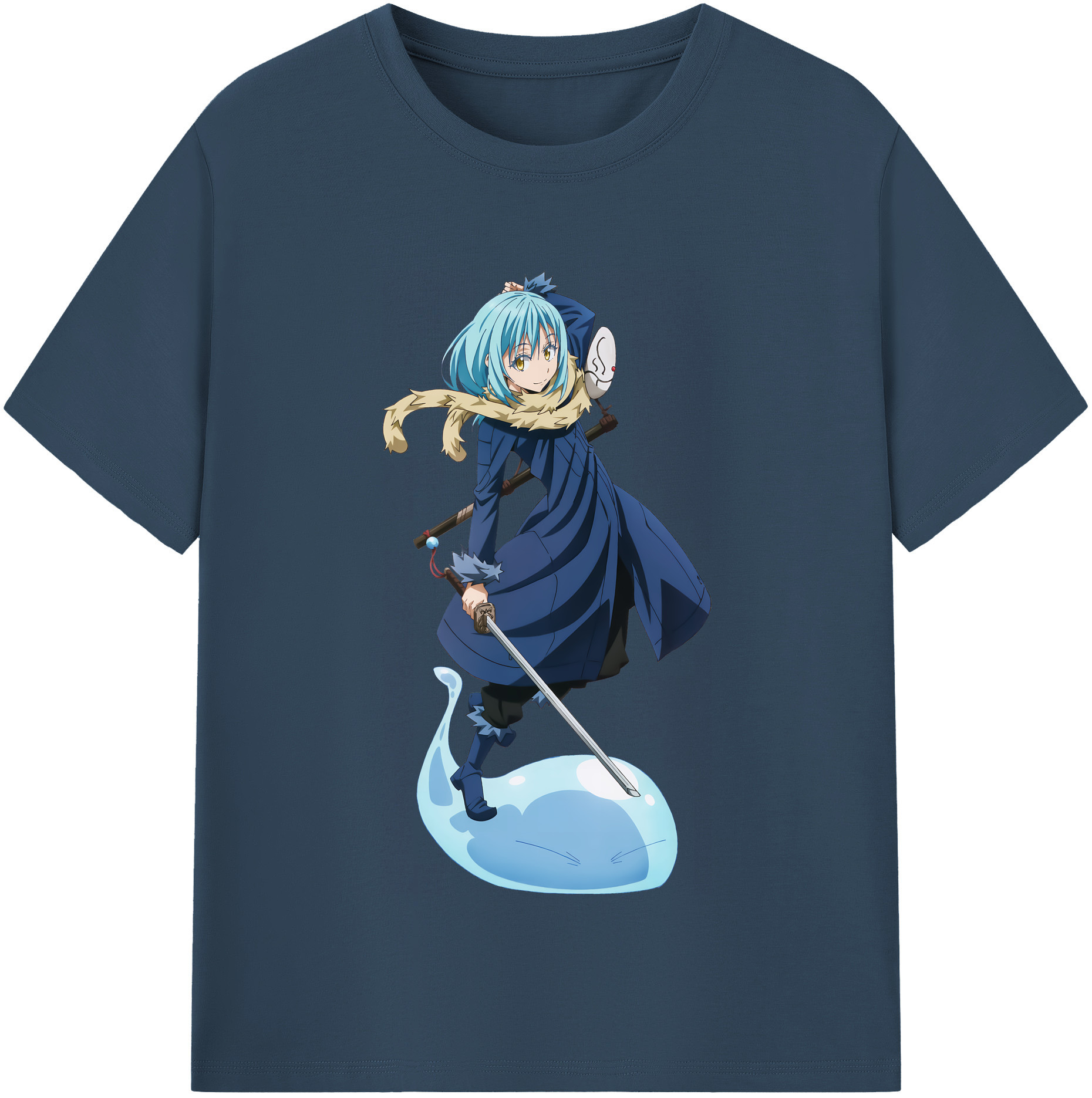 （画像用） 転スラ Regarding Reincarnated to Slime レディースカジュアルプリントTシャツ（綿100％）