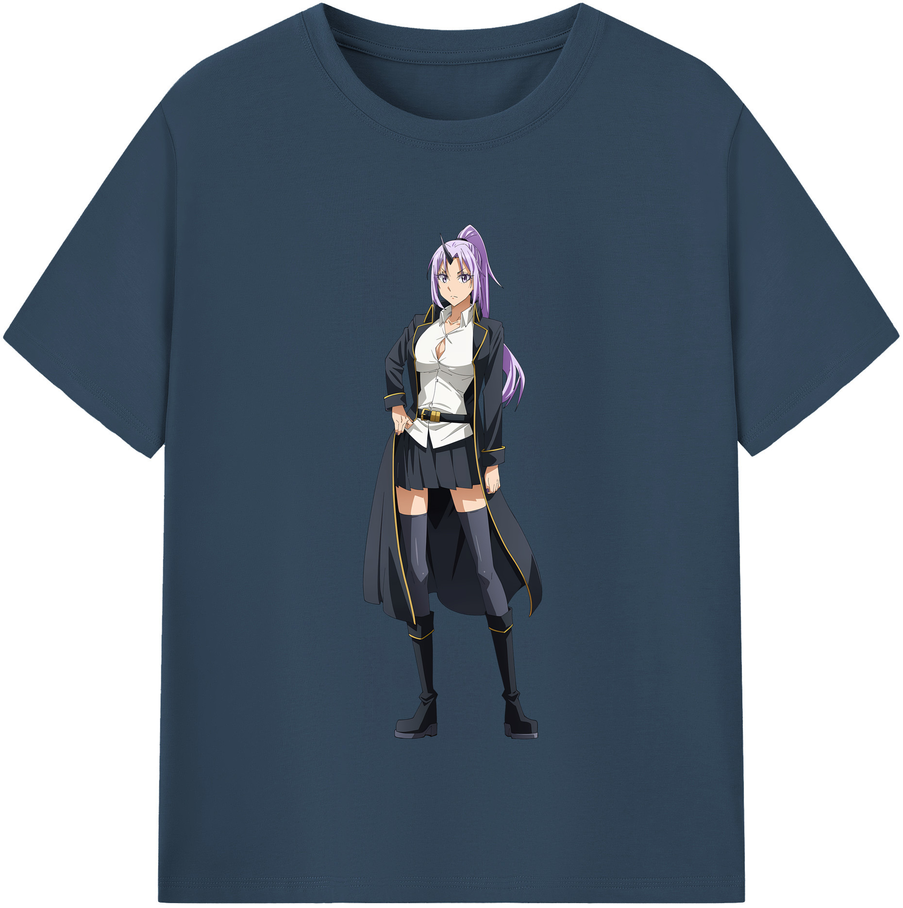 （画像用） 転スラ Regarding Reincarnated to Slime レディースカジュアルプリントTシャツ（綿100％）