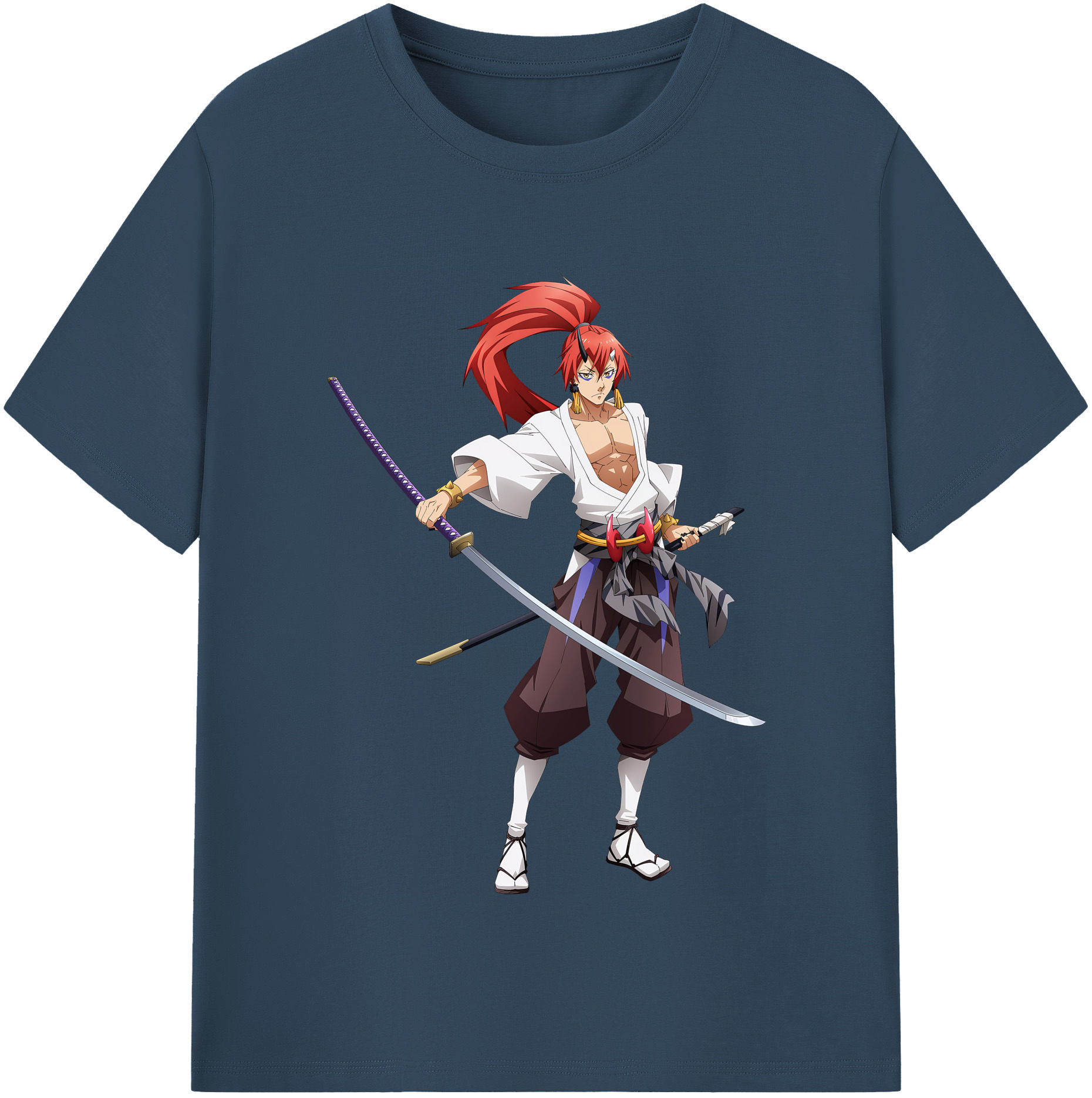 （画像用） 転スラ Regarding Reincarnated to Slime レディースカジュアルプリントTシャツ（綿100％）